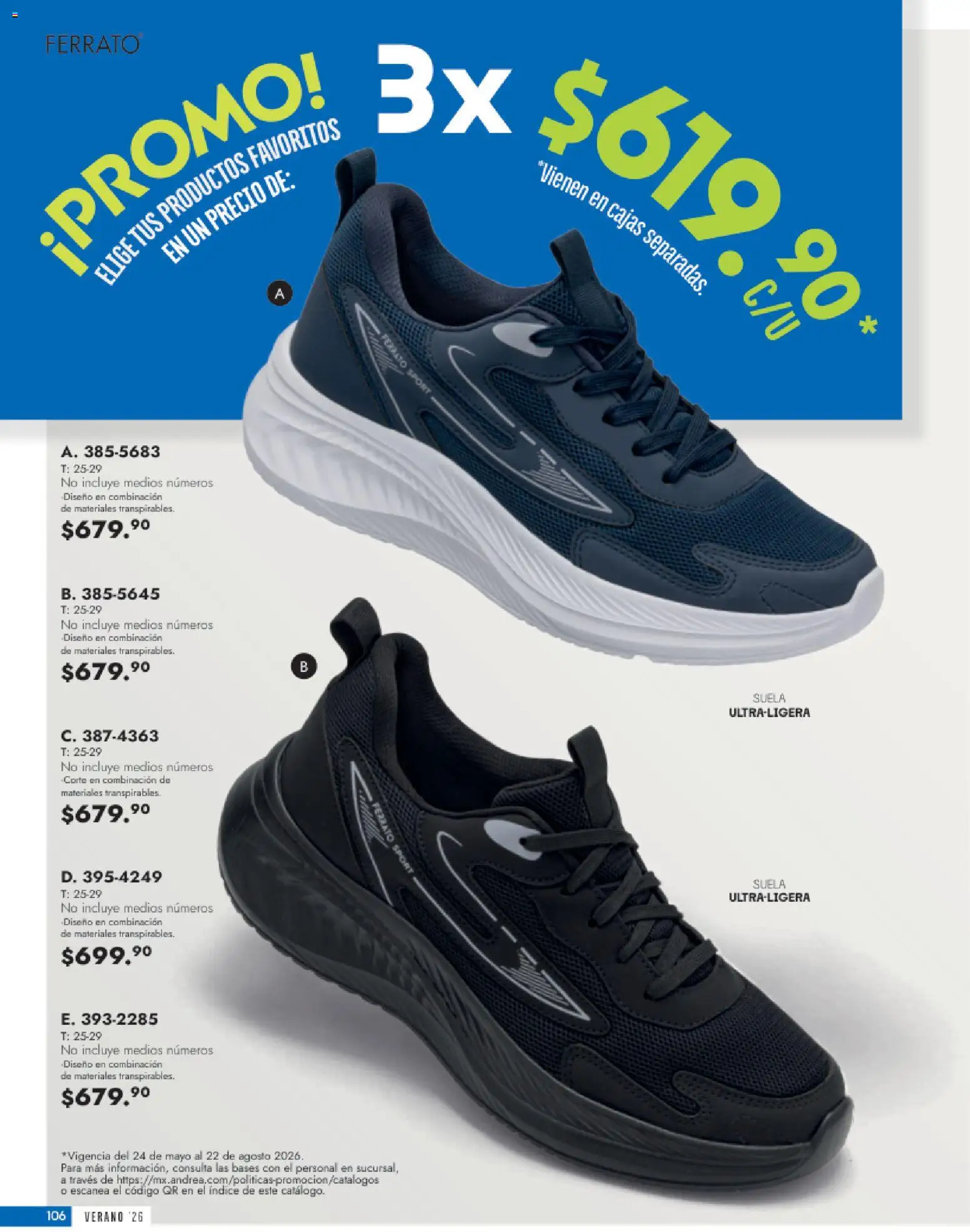 Vista previa las ofertas de la tienda Andrea - Andrea catálogo Calzado Caballero desde el 24/05/2026 