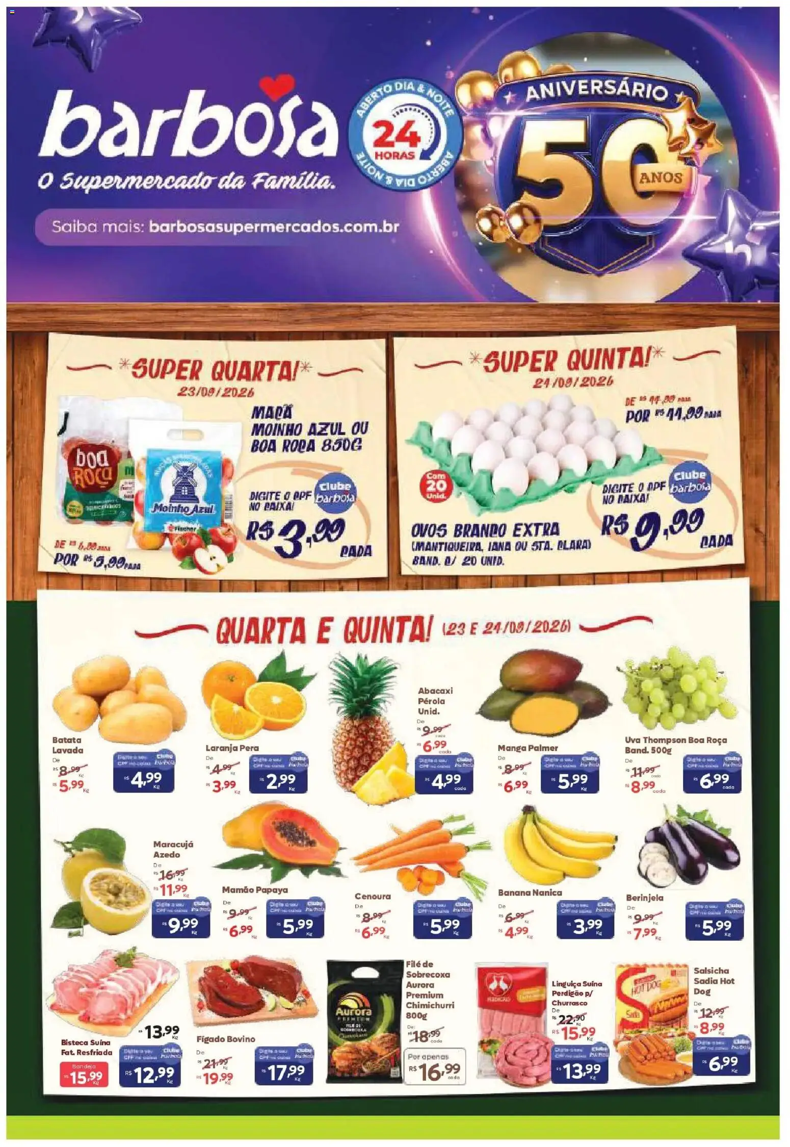 Pré-Visualização do folheto "Barbosa Supermercados - Ofertas da semana" da loja Barbosa Supermercados válido a partir de 23/09/2026