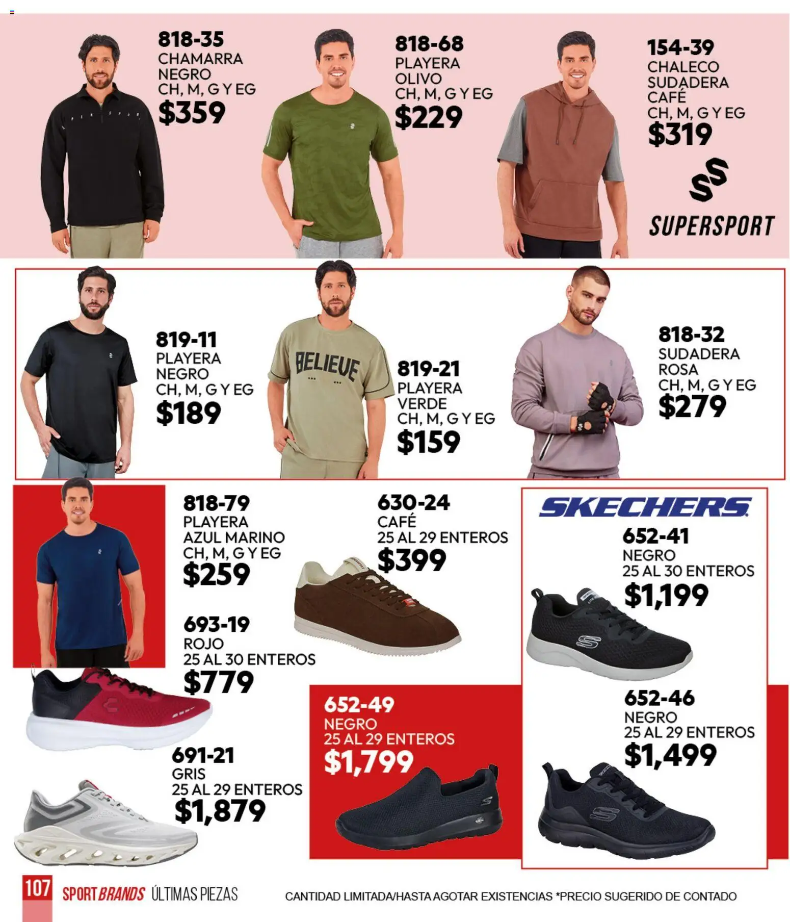 Vista previa las ofertas de la tienda Cklass - Cklass catálogo Sportbrands Verano Caballero desde el 05/03/2026 - Café, Playera, Sudadera, Chamarra, Chaleco