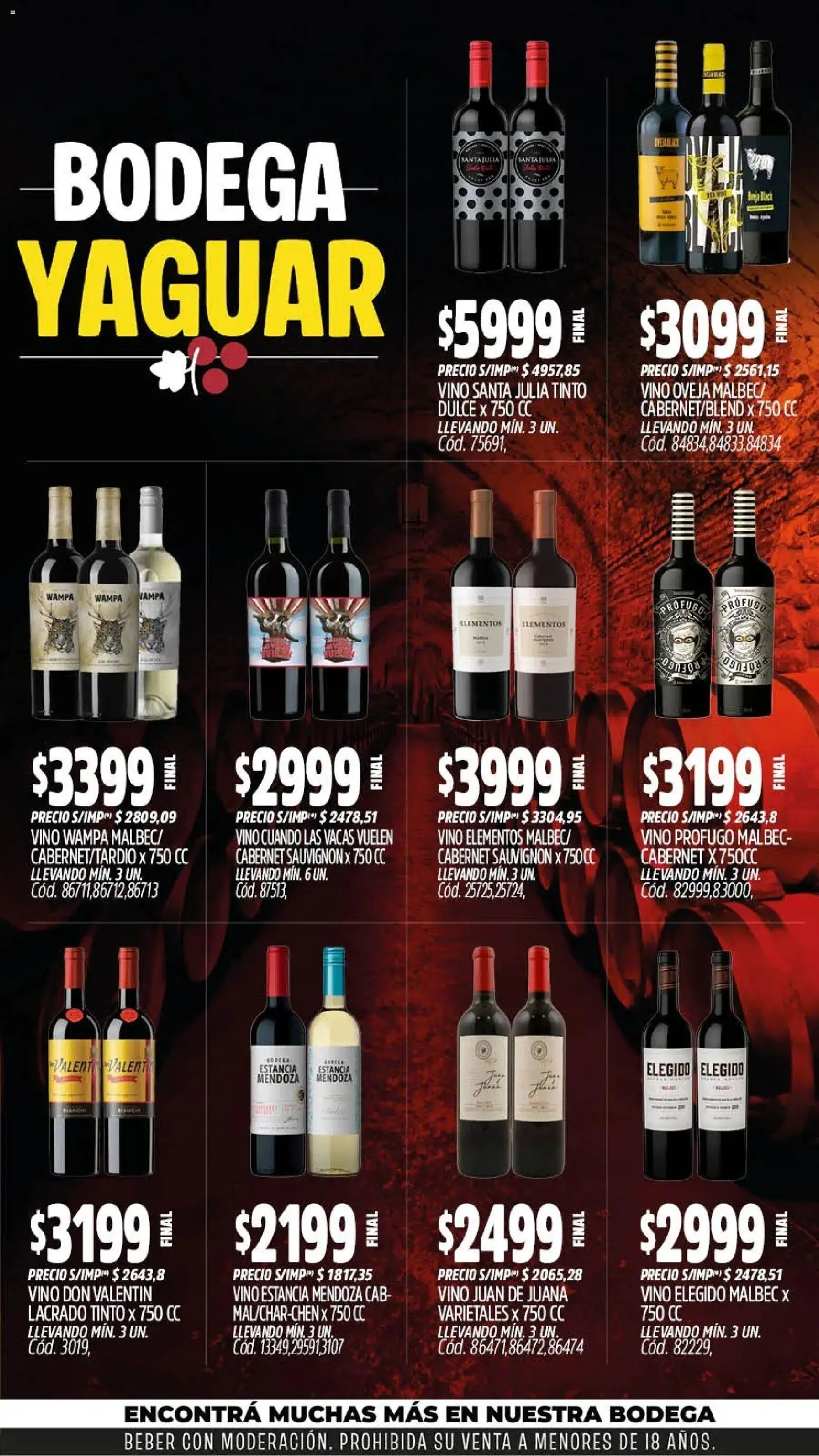 Vista previa del folleto de la tienda Yaguar válido desde el 28/09/2026 - Vino, Dulce