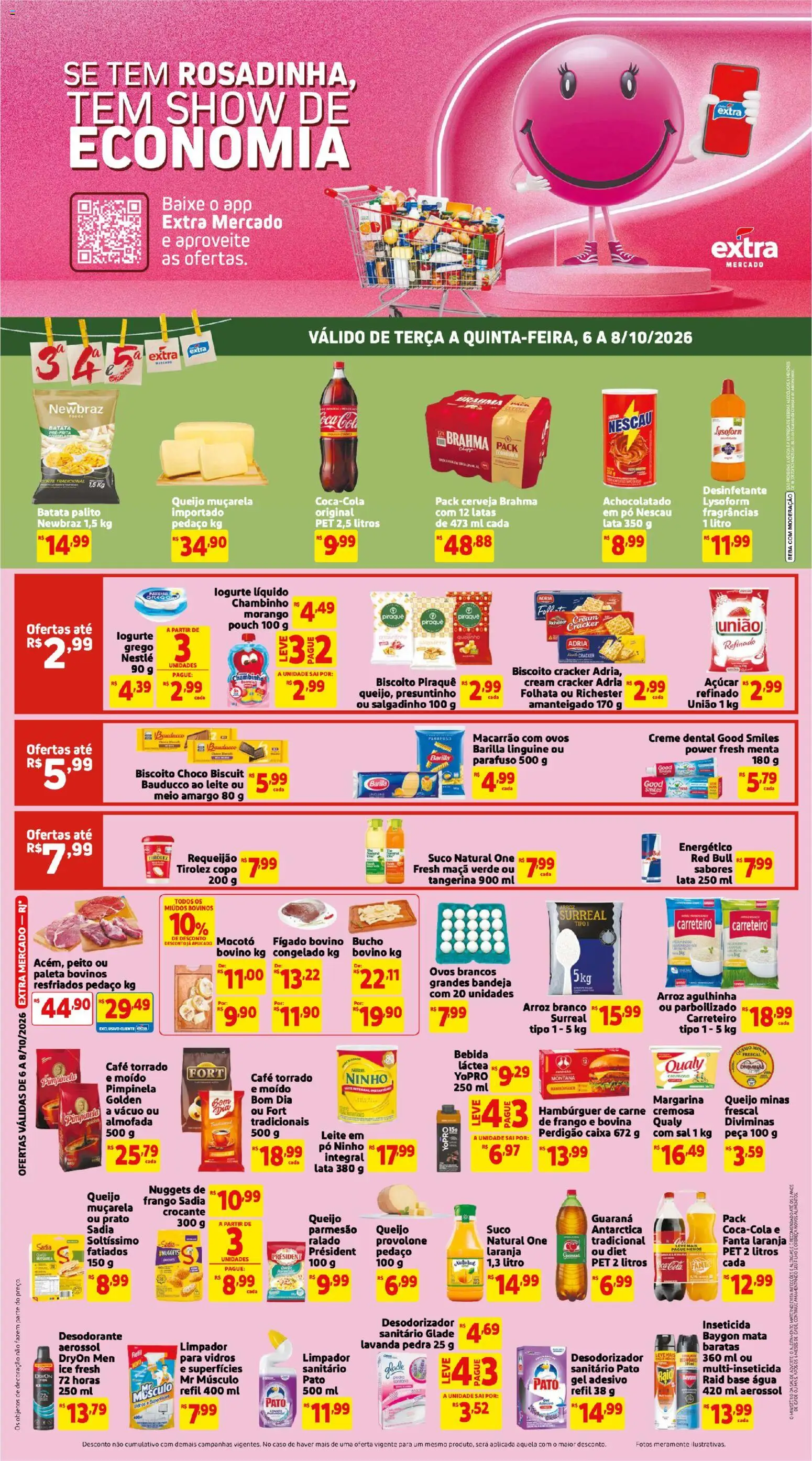 Pré-Visualização do folheto "Extra ofertas de Mercado Semanal" da loja Extra válido a partir de 06/10/2026