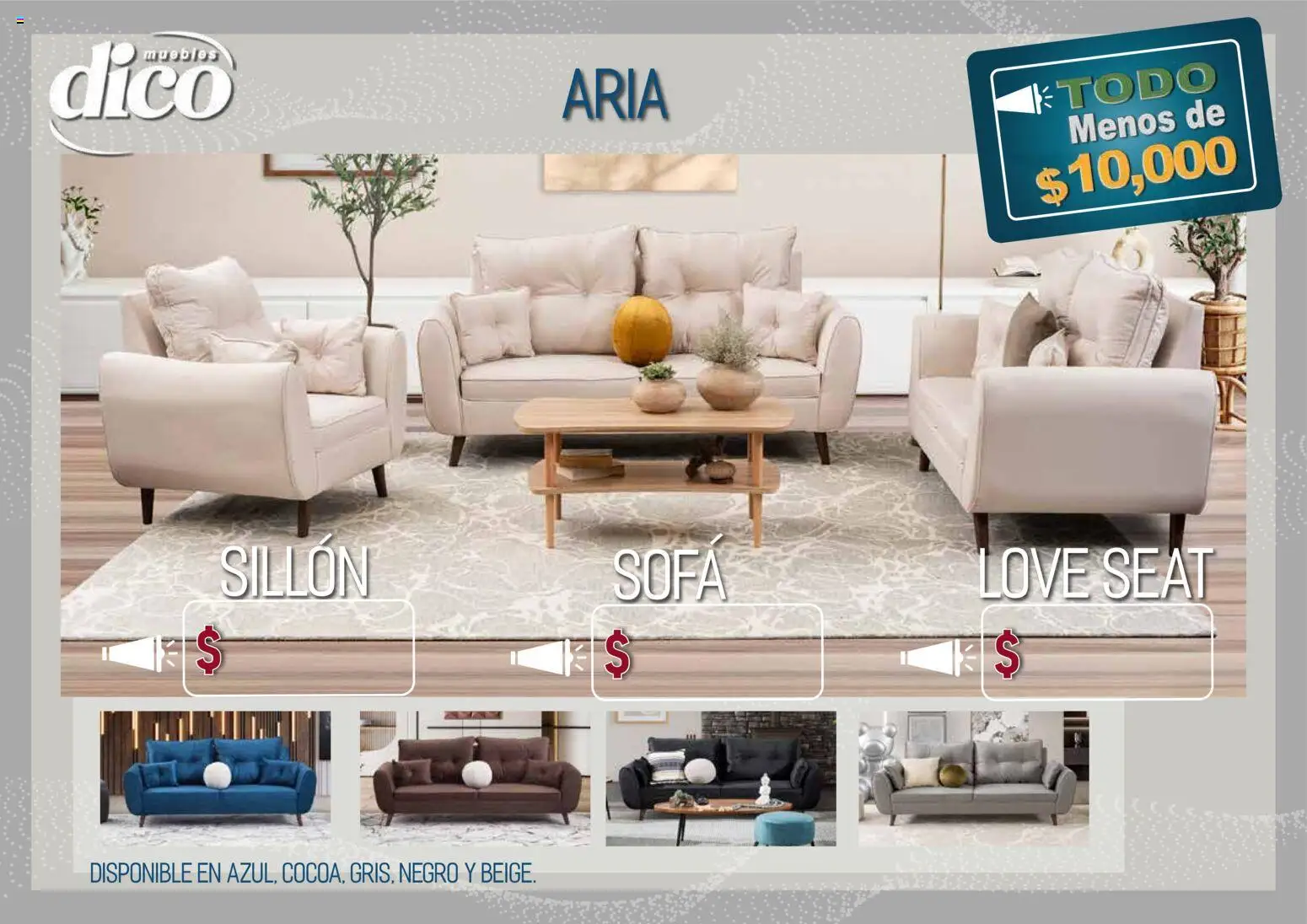 Vista previa las ofertas de la tienda Muebles Dico - Muebles Dico catálogo Todo menos de 10000 Pacifico desde el 09/04/2026 - Sillón, Sofá