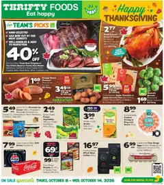 Preview of leaflet Thrifty Foods weekly flyer / circulaire from shop Thrifty Foods is valid from Oct 08, 2026
