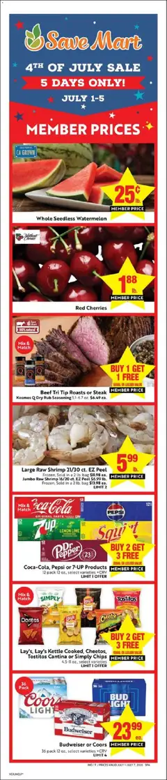 Ad Preview of Save Mart Save Mart Weekly Ad from 07/01/2026