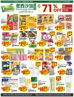 Un aperçu du dépliant Btrust Supermarket weekly flyer - Mississauga du magasin Btrust Supermarket est valide à partir 14 août 2026