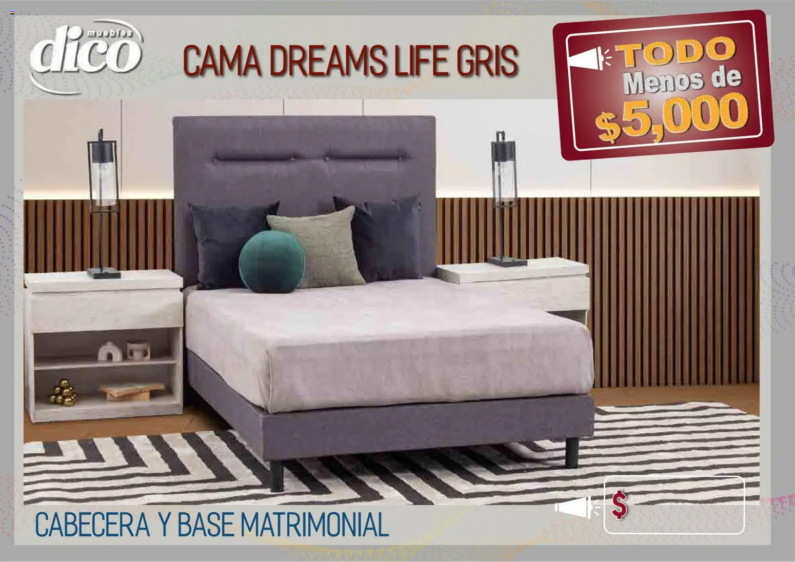 Vista previa las ofertas de la tienda Muebles Dico - Muebles Dico catálogo Todo menos de 5000 Pacifico desde el 09/04/2026 
