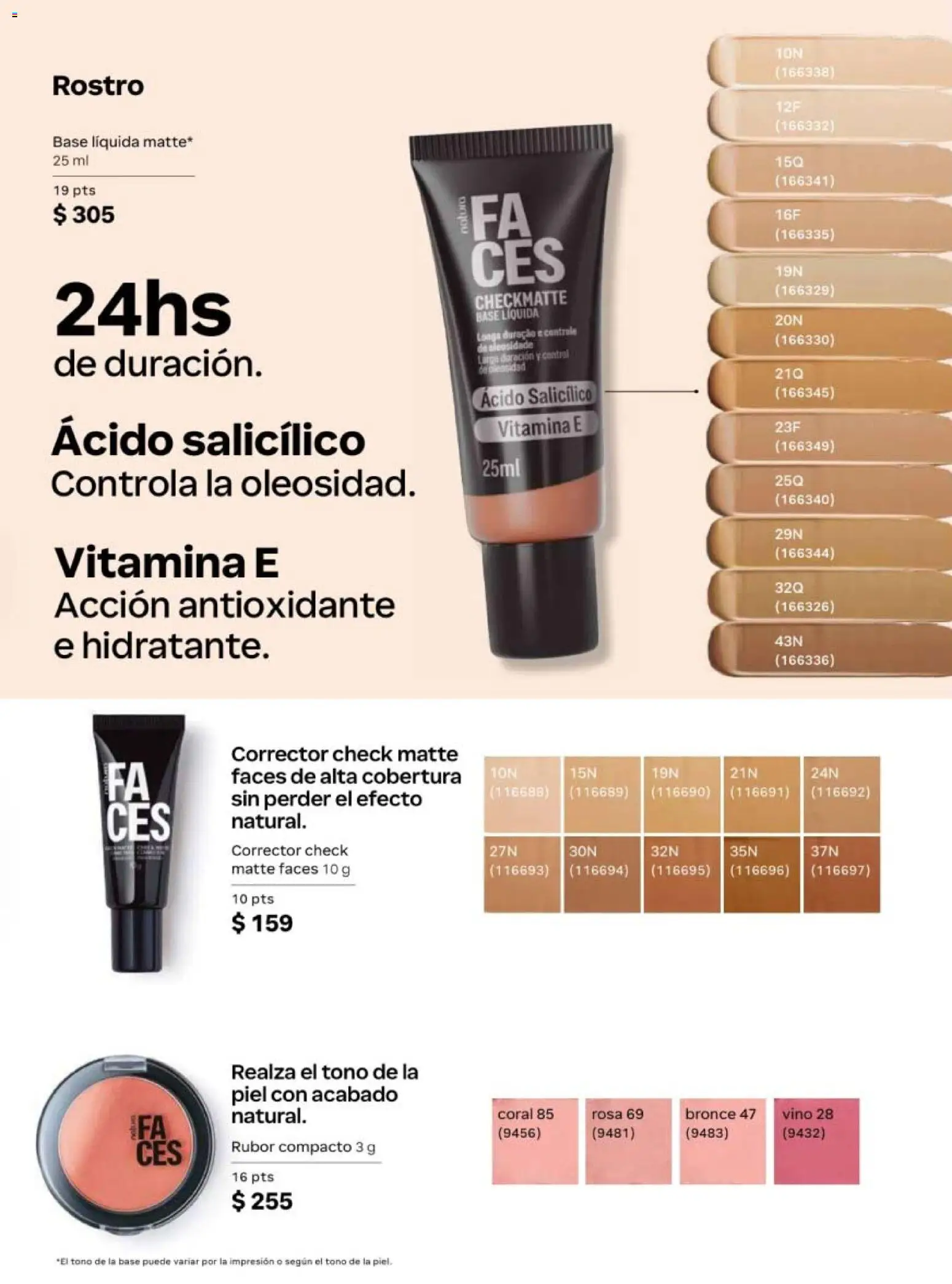 Vista previa las ofertas de la tienda Natura - Natura campaña 6 2026 desde el 02/04/2026 - Vino, Corrector, Rubor
