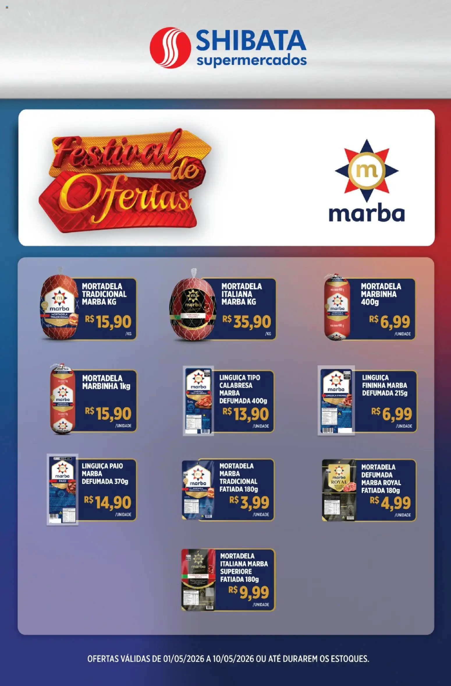 Pré-Visualização do folheto "Shibata ofertas Marba, Hans e Eder" da loja Shibata válido a partir de 01/05/2026