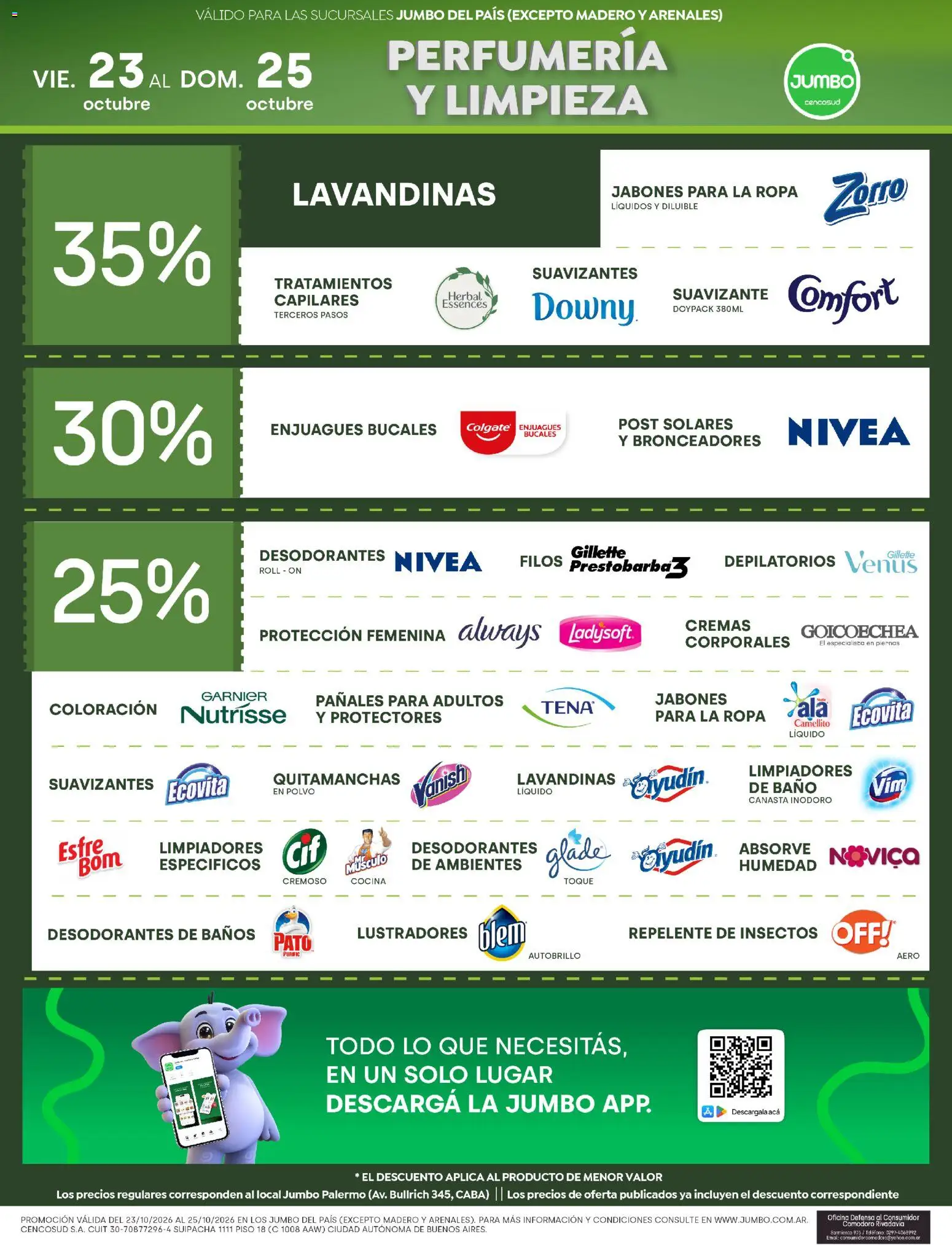Vista previa del folleto de la tienda Jumbo válido desde el 25/09/2026 - Teléfono, Pato, Mango, Pañales, Papel higiénico, Jabón, Tampones, Antigrasa