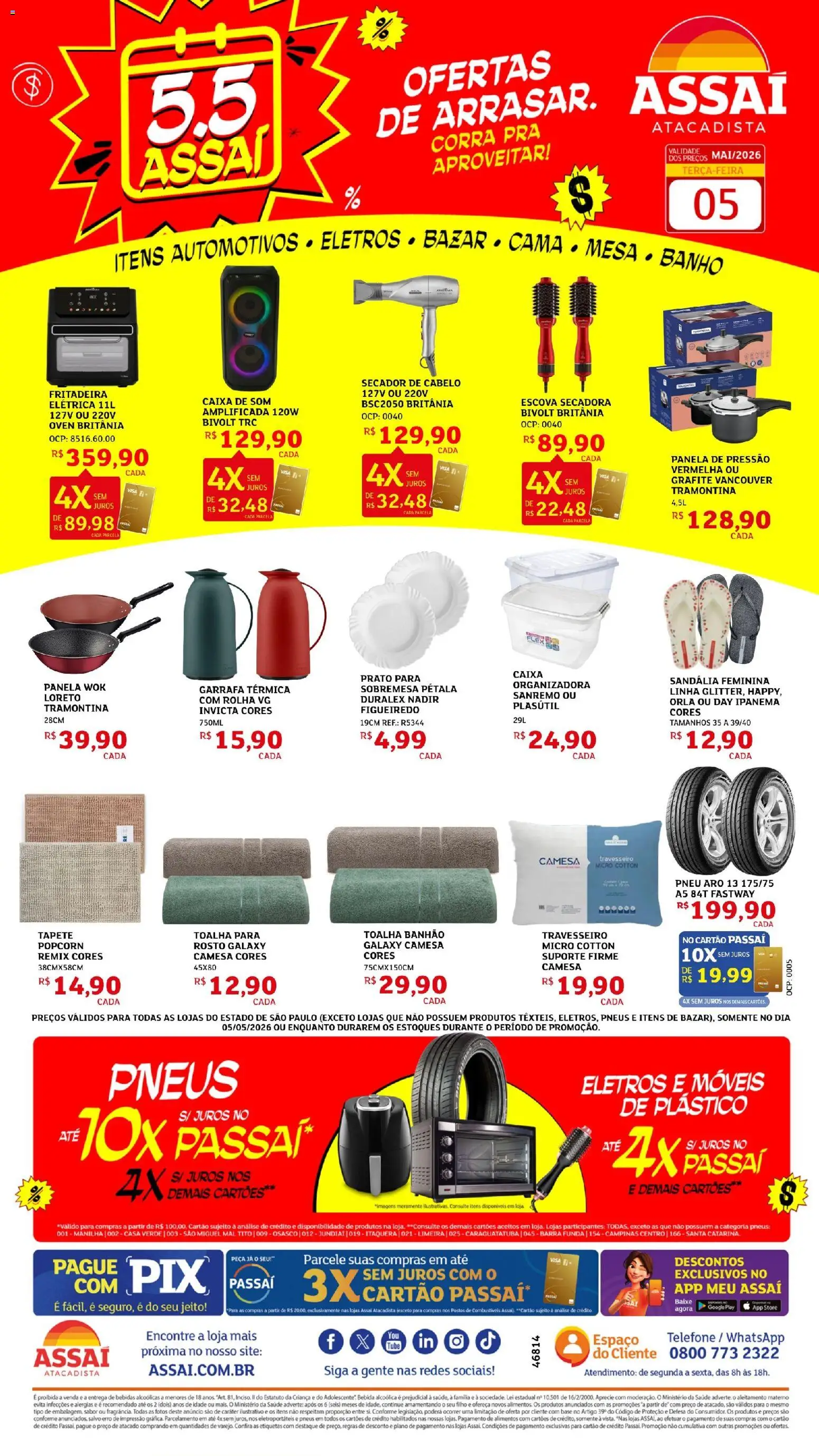 Pré-Visualização do folheto "Assaí Atacadista ofertas - SP" da loja Assaí Atacadista válido a partir de 05/05/2026