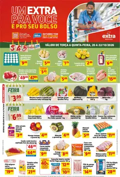 Pré-Visualização do folheto "Extra ofertas de Mercado Terça e Quinta" da loja Extra válido a partir de 20/10/2026