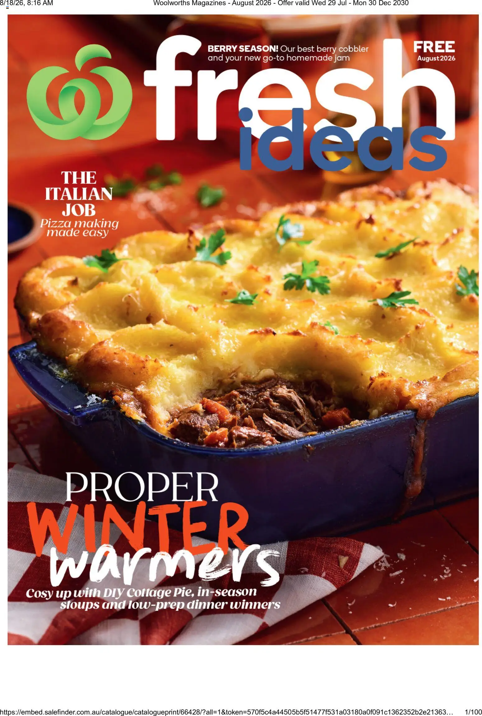 Preview of catalogue Woolworths catalogue August 2026 from shop Woolworths valid 01/08/2026