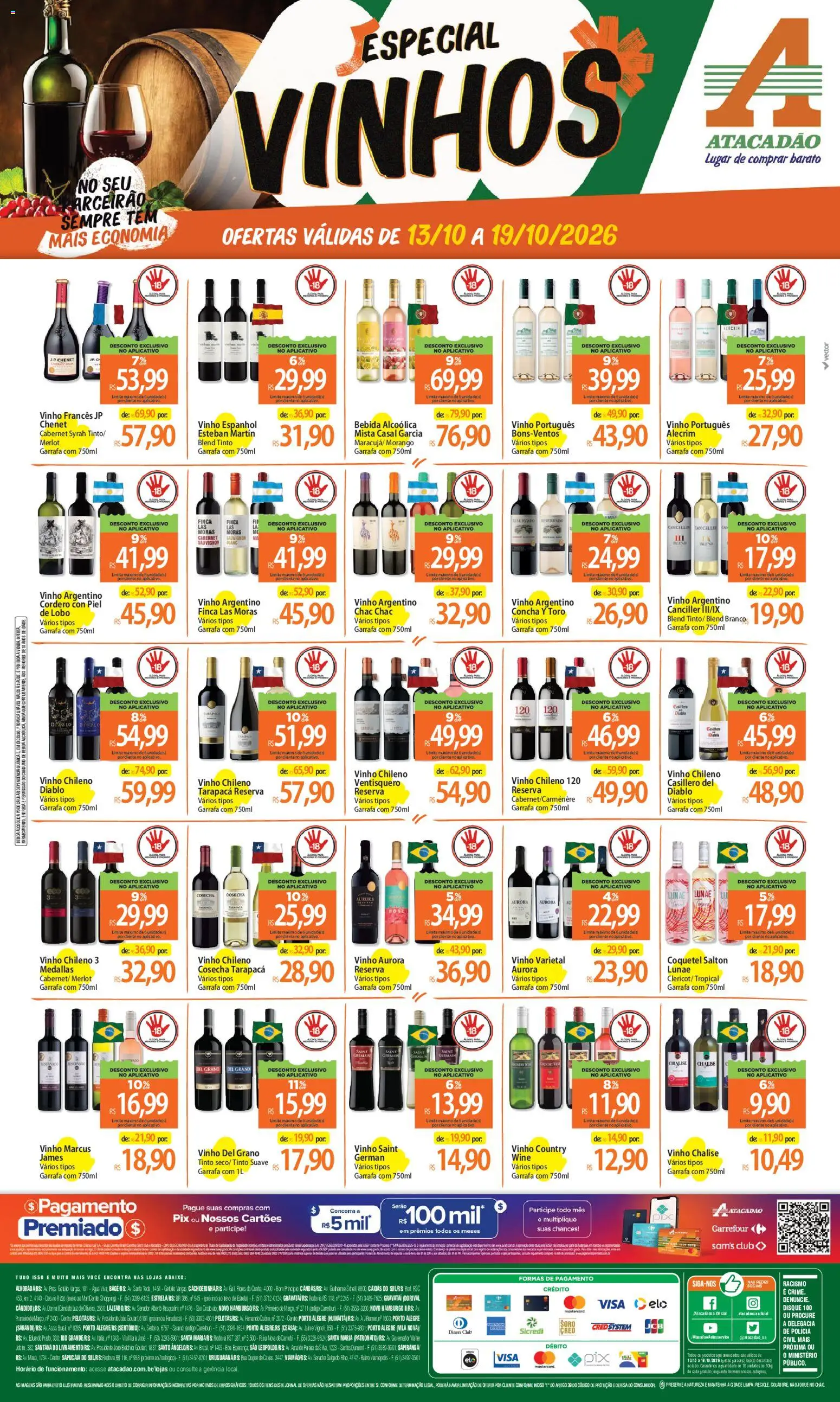 Pré-Visualização do folheto "Atacadão ofertas - RS" da loja Atacadão válido a partir de 13/10/2026