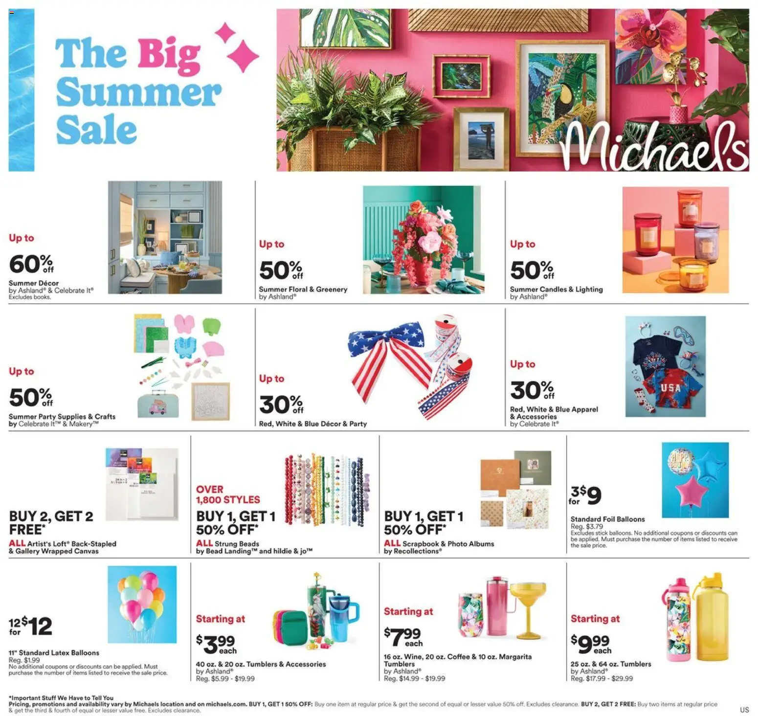 Preview of leaflet Michaels weekly flyer - Bristol from shop Michaels is valid from May 10, 2026 - Coffee, Candles, Lighting, Foil