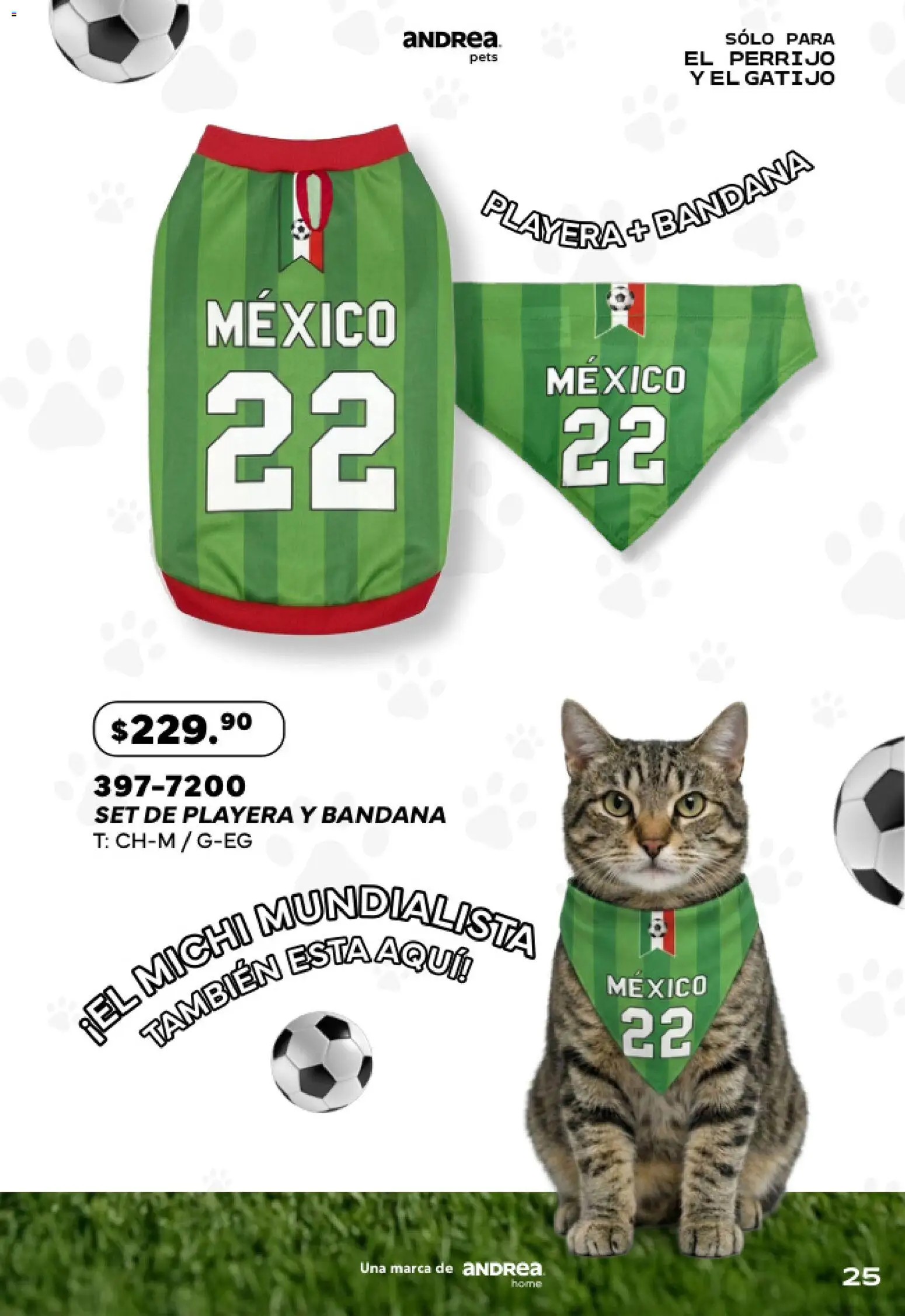 Vista previa las ofertas de la tienda Andrea - Andrea catálogo Pets desde el 24/05/2026 - Playera, Bandana