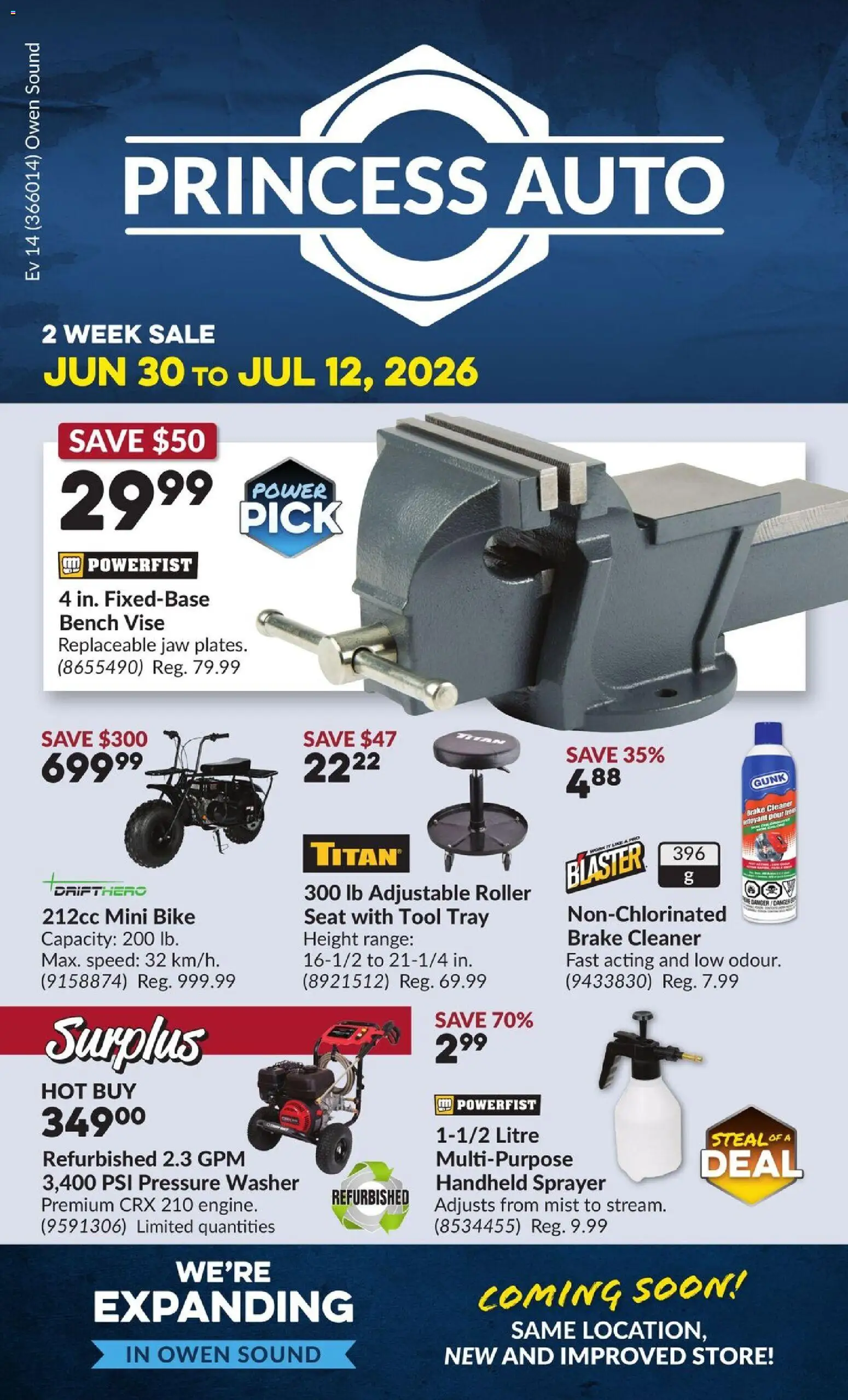 Preview of leaflet Princess Auto flyer - 2 Week Sale! from shop Princess Auto is valid from Jun 30, 2026