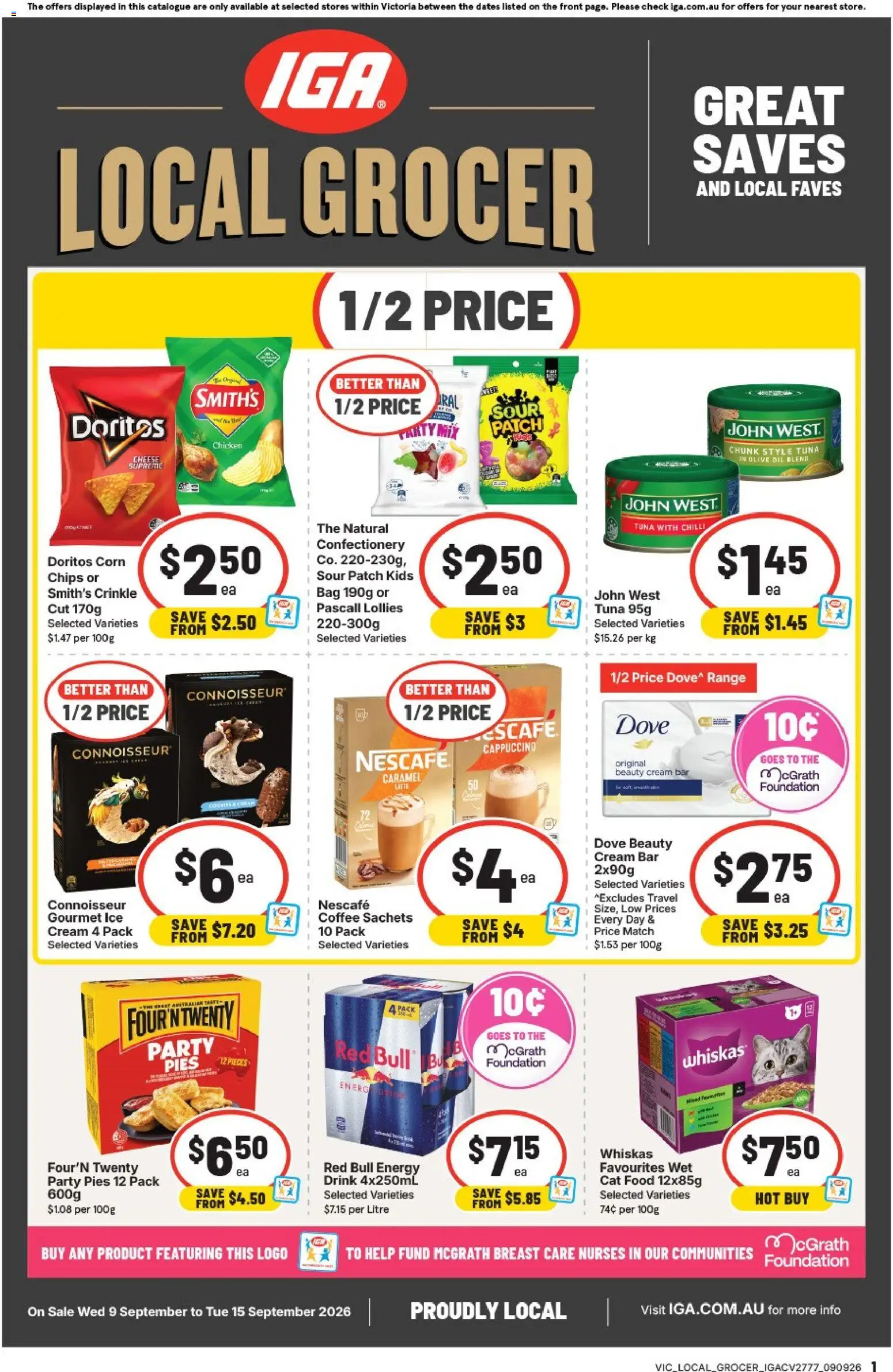 Preview of catalogue IGA catalogue Abbotsford from shop IGA valid 09/09/2026
