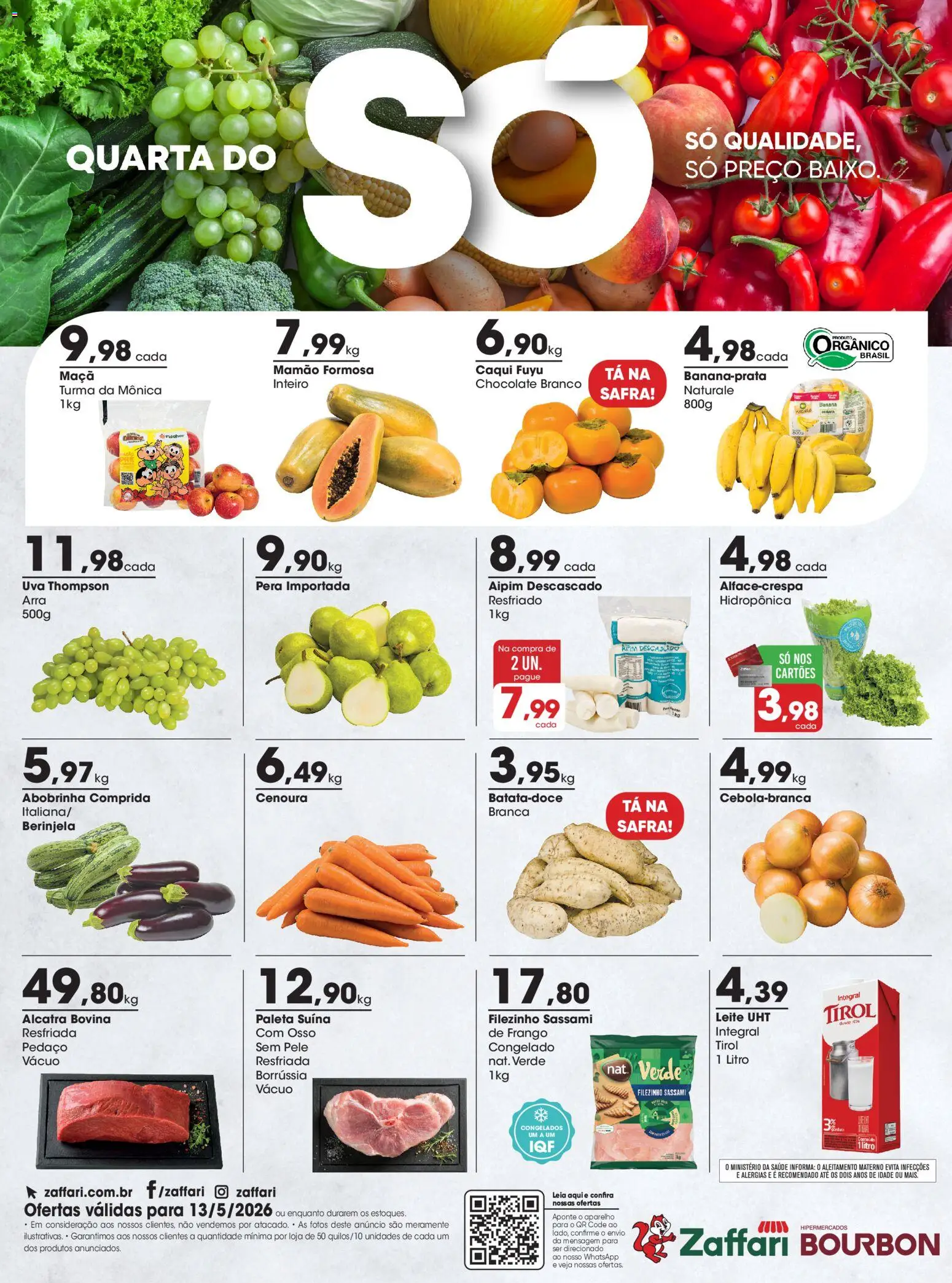 Pré-Visualização do folheto "Zaffari ofertas Quarta do Só - RS" da loja Zaffari válido a partir de 13/05/2026