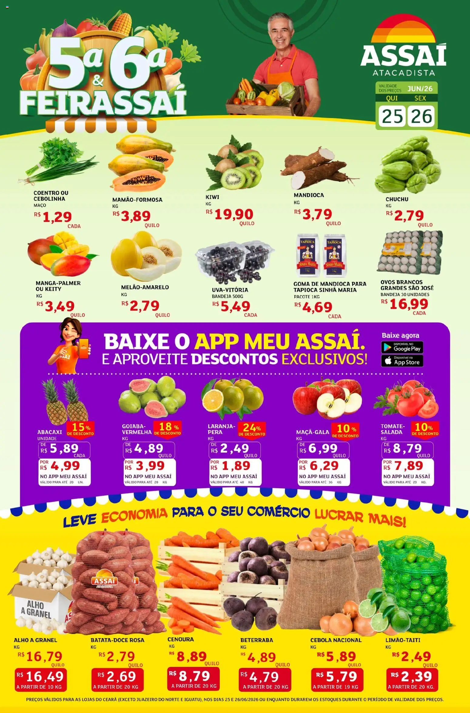 Pré-Visualização do folheto "Assaí Atacadista ofertas - CE" da loja Assaí Atacadista válido a partir de 25/06/2026