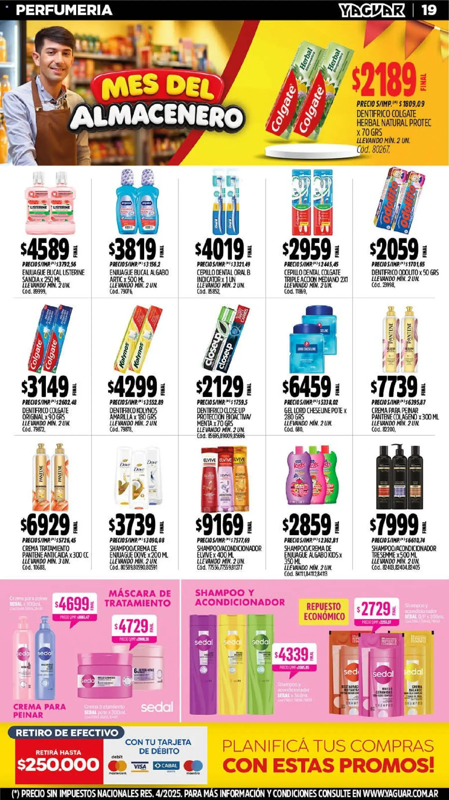 Vista previa del folleto de la tienda Yaguar válido desde el 14/09/2026 - Shampoo, Sandía, Crema, Cepillo, Enjuague bucal, Acondicionador, Listerine, Máscara