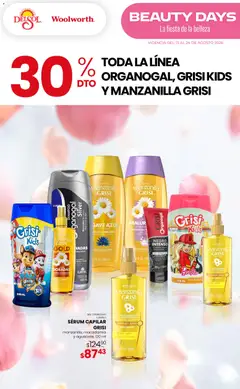 Vista previa las ofertas de la tienda Del Sol y Woolworth - Del Sol y Woolworth catálogo Beauty Days desde el 13/08/2026 