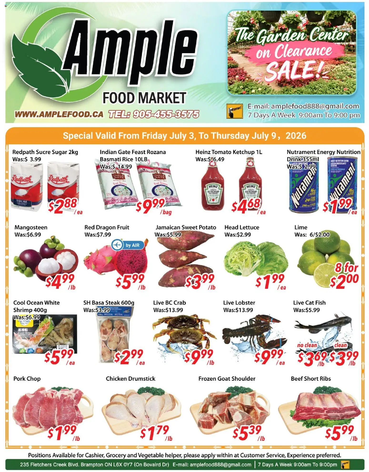Preview of leaflet Ample Food Market weekly flyer / circulaire from shop Ample Food Market is valid from Jul 03, 2026