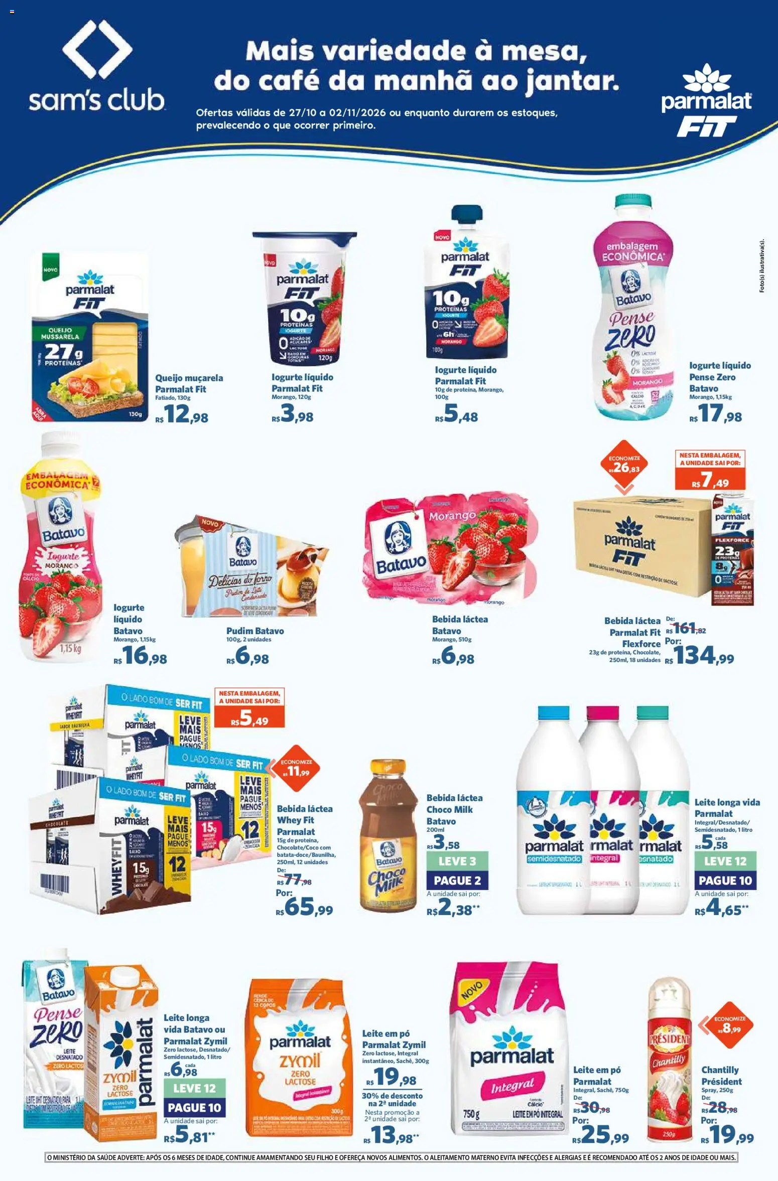 Pré-Visualização do folheto "Sam's Club ofertas Iogurteria" da loja Sam's Club válido a partir de 27/10/2026