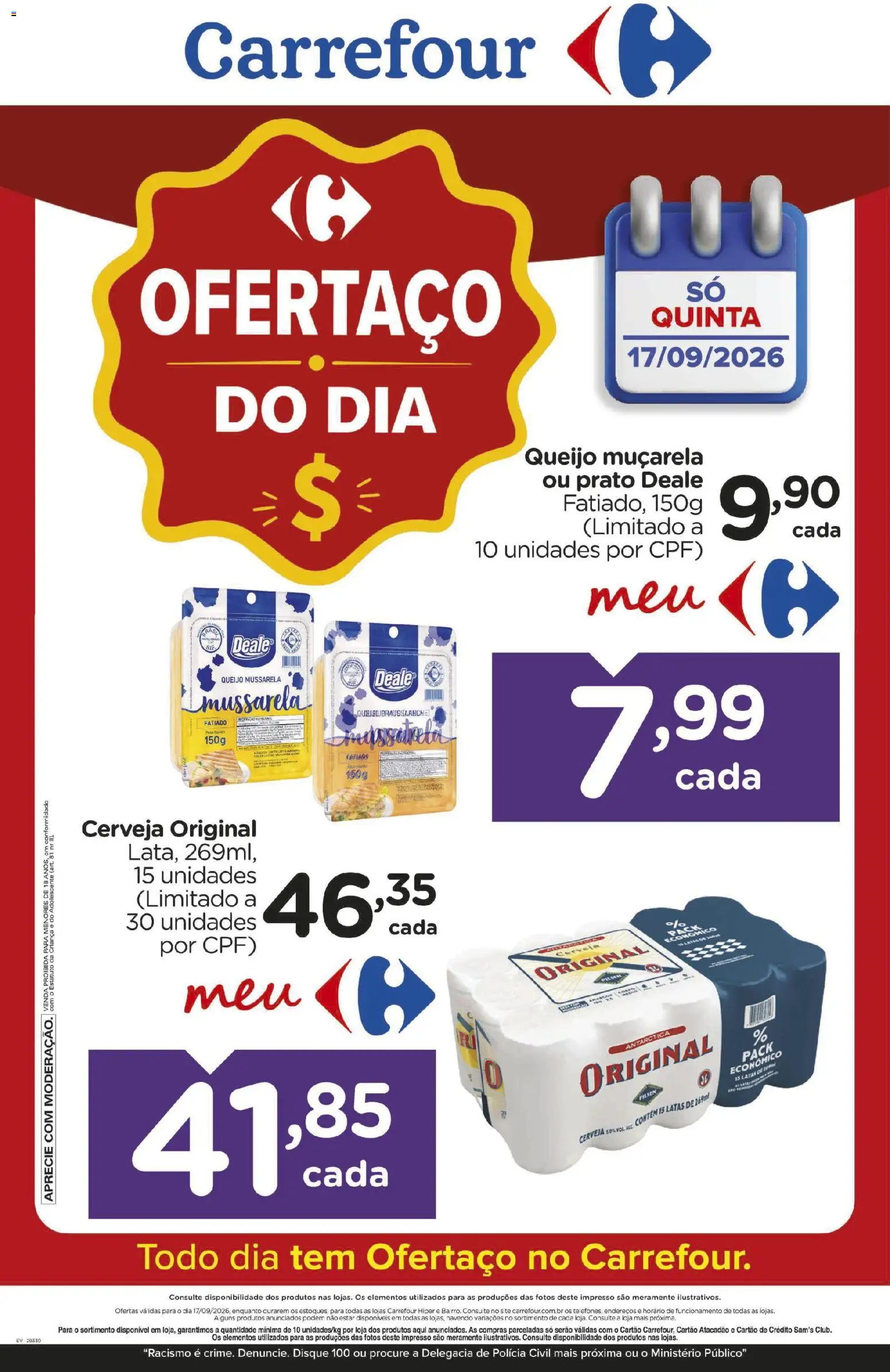 Pré-Visualização do folheto "Carrefour ofertas do Dia" da loja Carrefour válido a partir de 17/09/2026