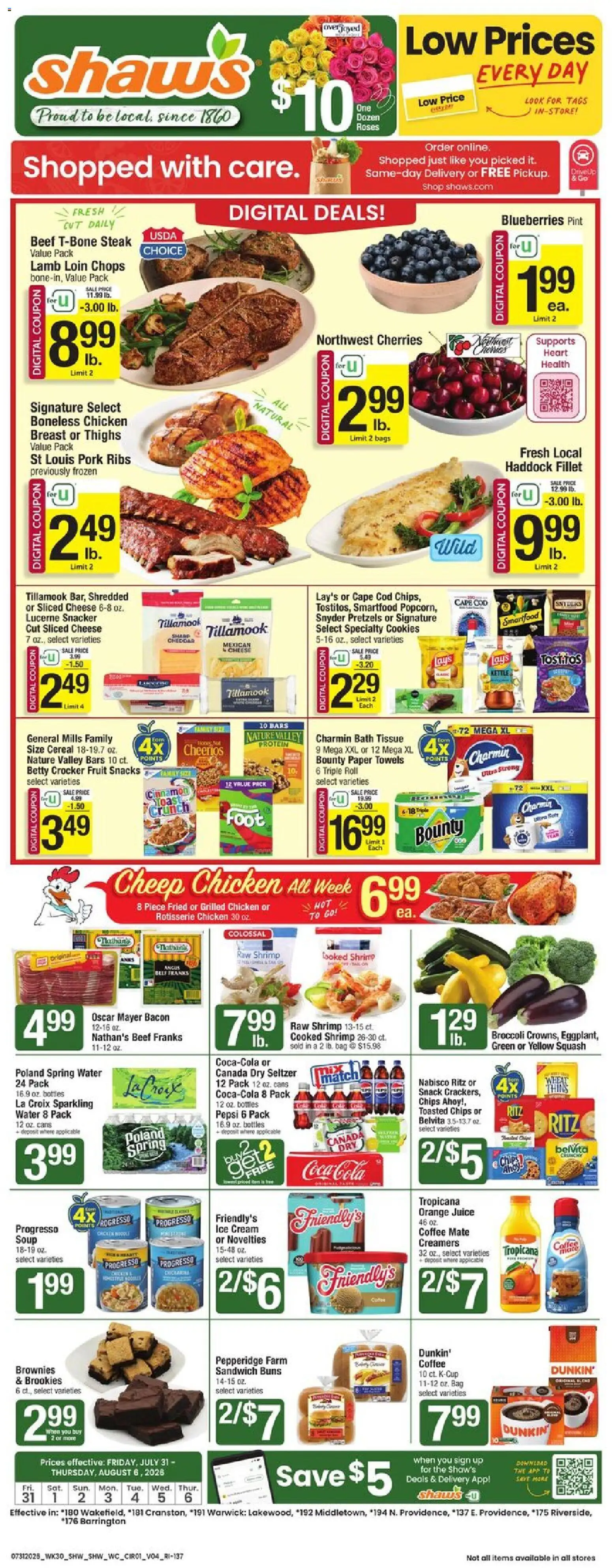 Ad Preview of Shaw's Shaw's Weekly Ad - RI from 07/31/2026
