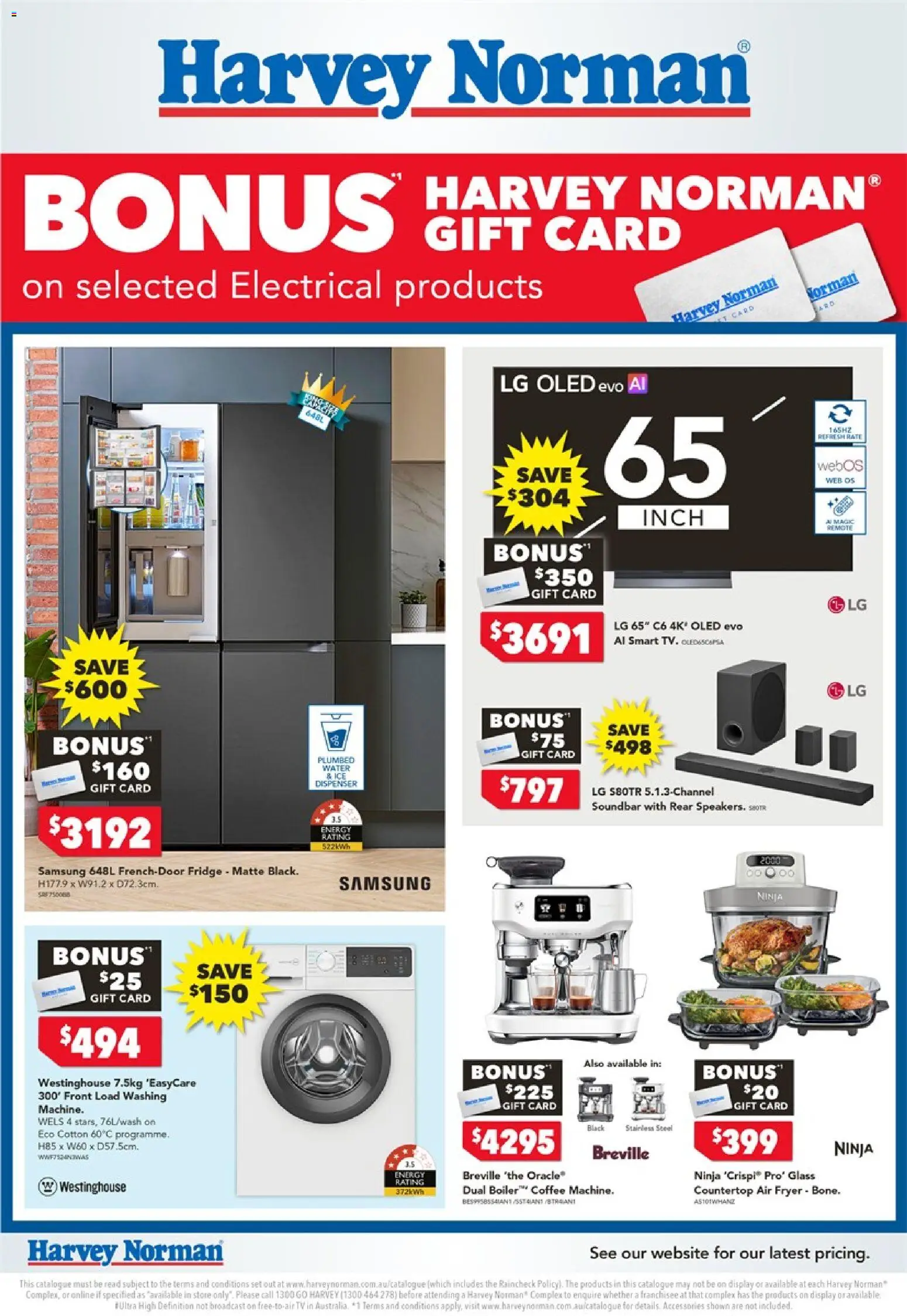 Preview of catalogue Harvey Norman Bonus Gift Card Catalogue from shop Harvey Norman valid 18/05/2026