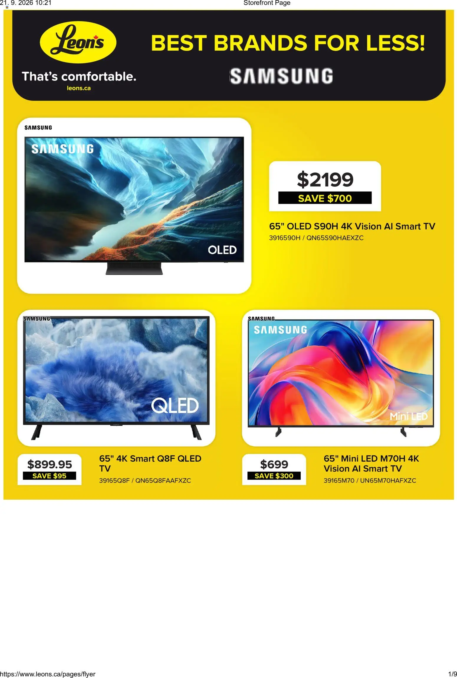 Preview of leaflet Leon's flyer - BBFL Electronics from shop Leon's is valid from Sep 17, 2026