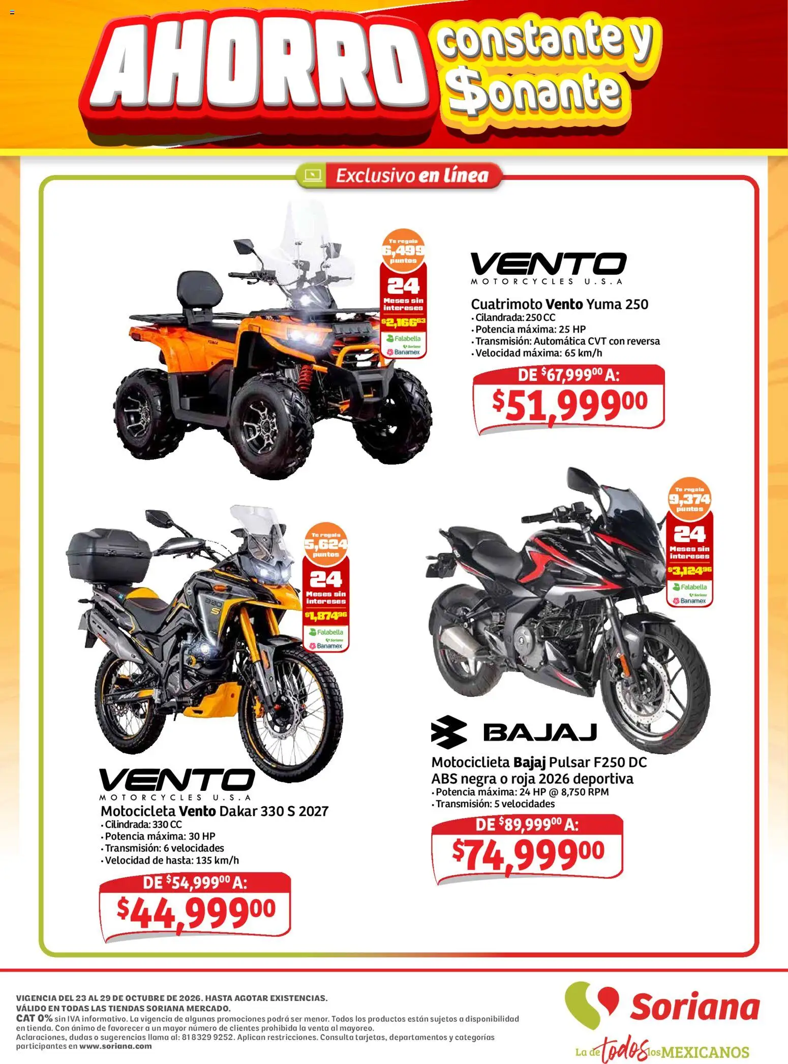 Vista previa las ofertas de la tienda Soriana - Soriana folleto Ahorro constante y sonante desde el 23/10/2026 