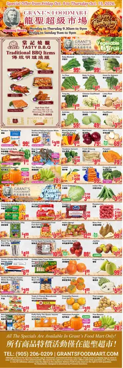 Preview of leaflet Oceans weekly flyer - Grant’s Foodmart from shop Oceans is valid from Oct 09, 2026