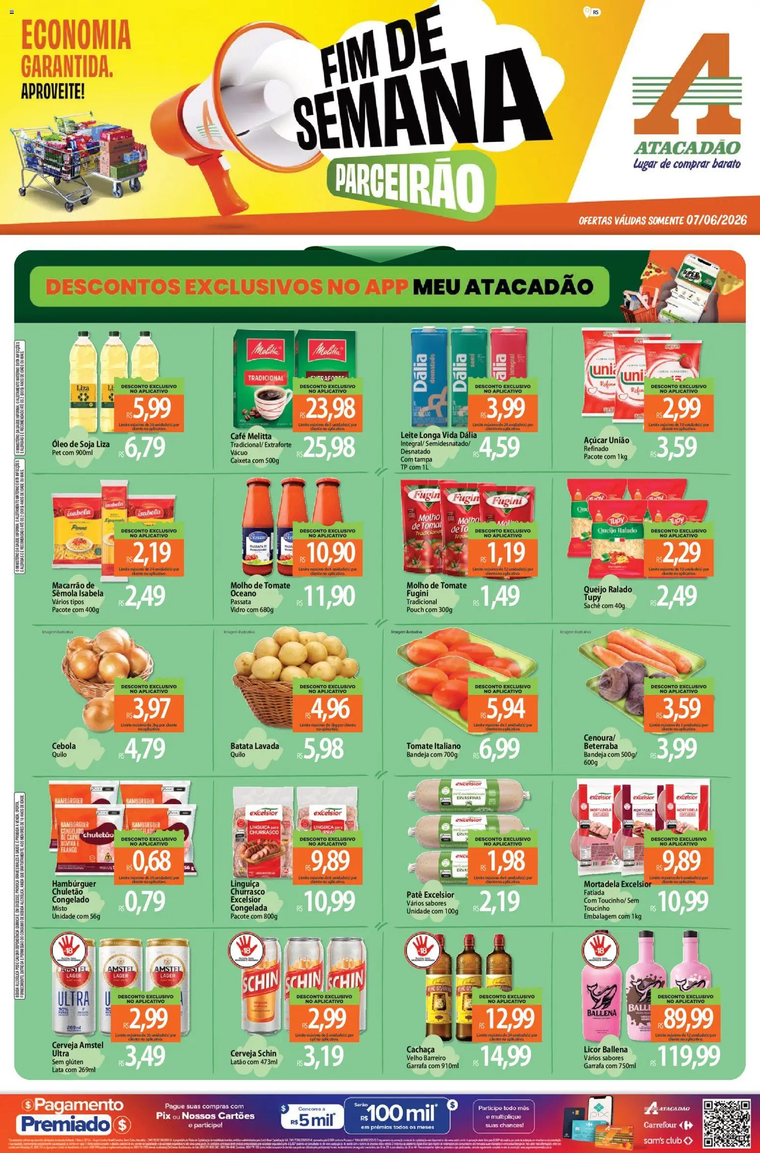Pré-Visualização do folheto "Atacadão ofertas - RS" da loja Atacadão válido a partir de 07/06/2026