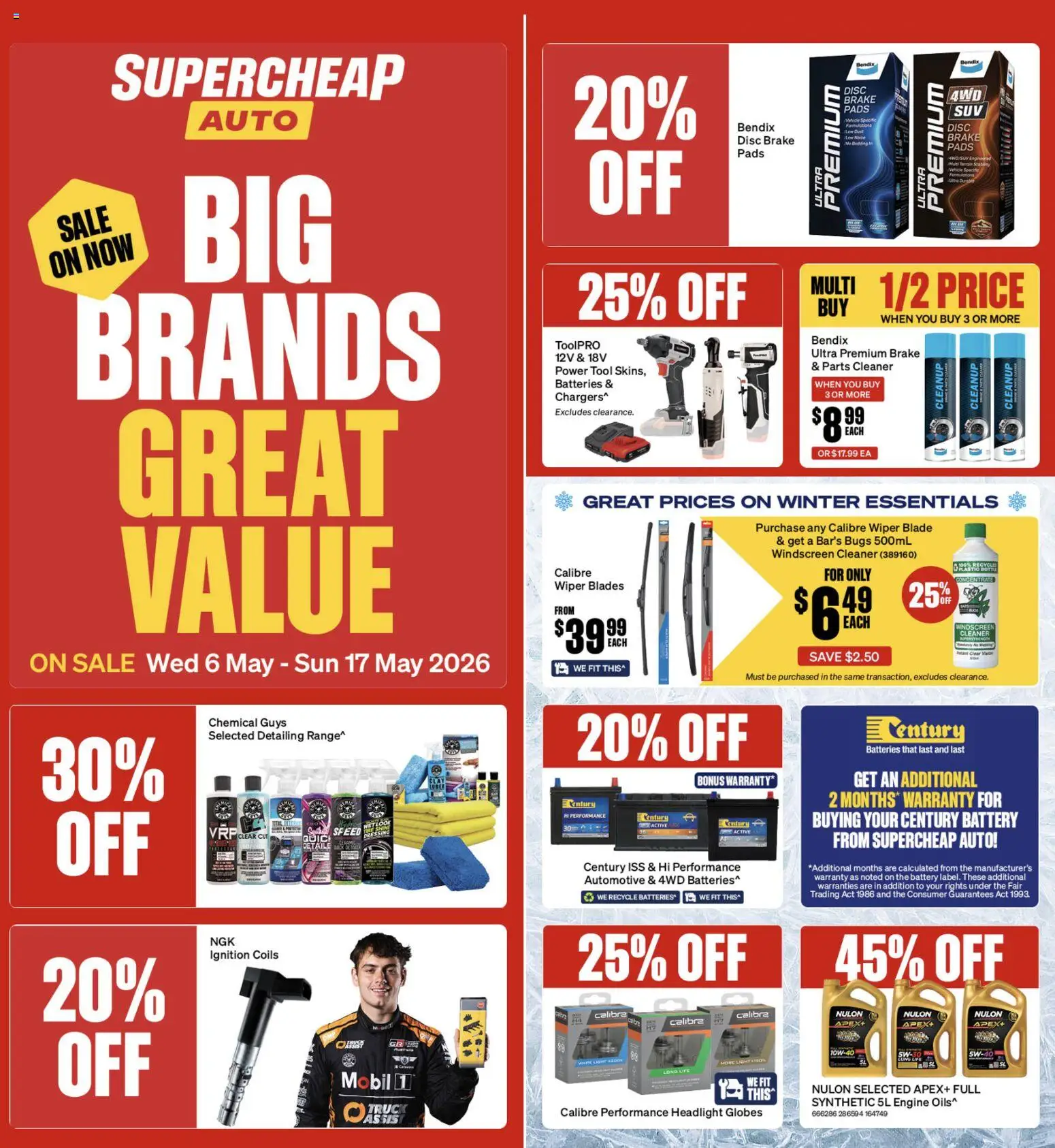 Preview of catalogue Supercheap Auto catalogue from shop Supercheap Auto valid 6 May 2026