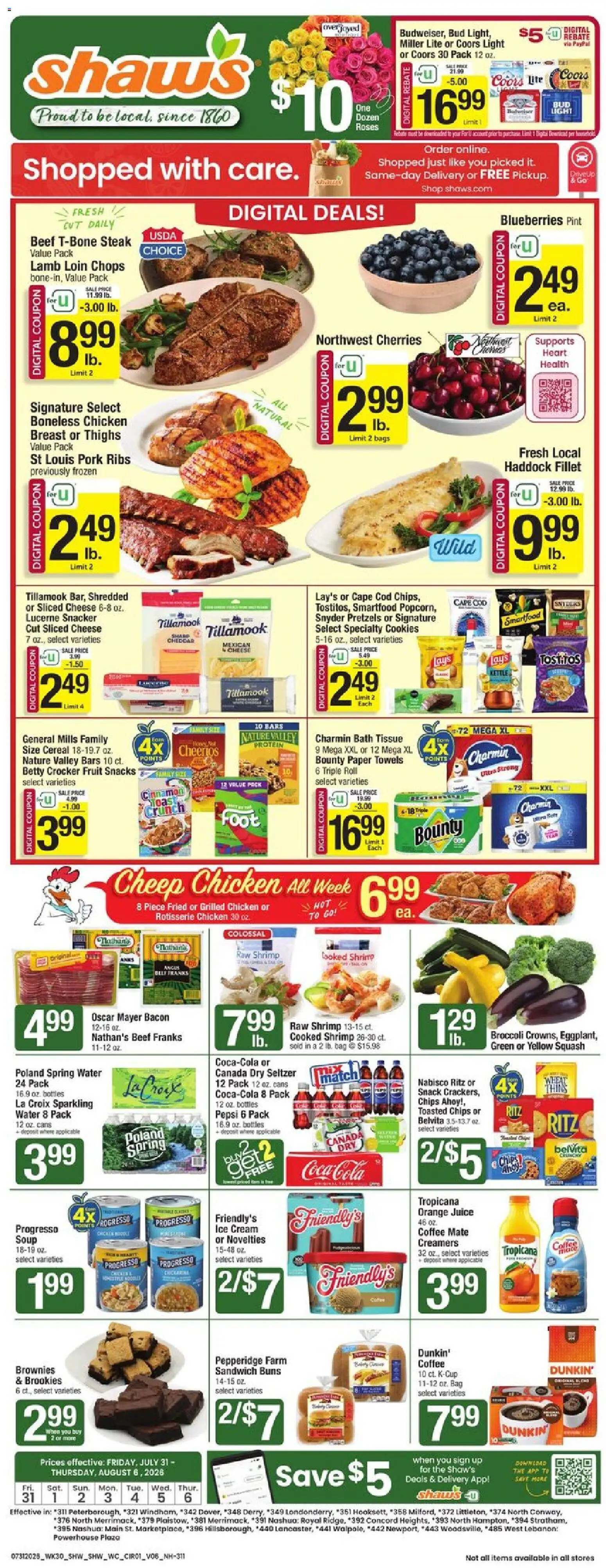 Ad Preview of Shaw's Shaw's Weekly Ad - NH from 07/31/2026