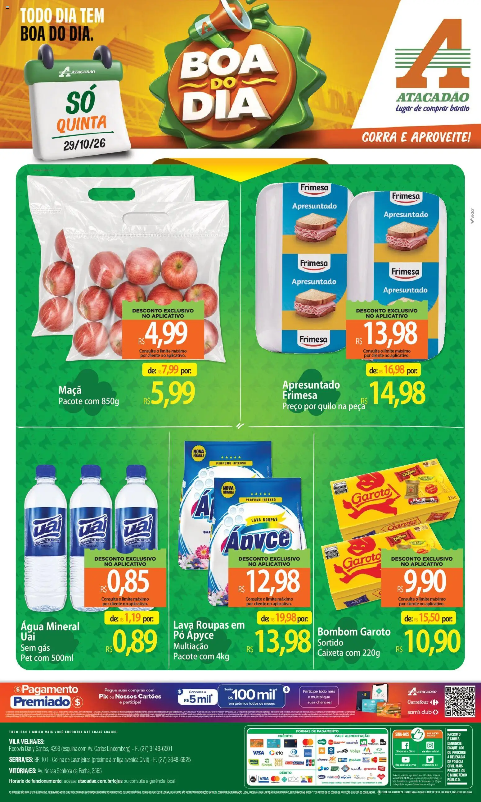 Pré-Visualização do folheto "Atacadão ofertas - ES" da loja Atacadão válido a partir de 29/10/2026