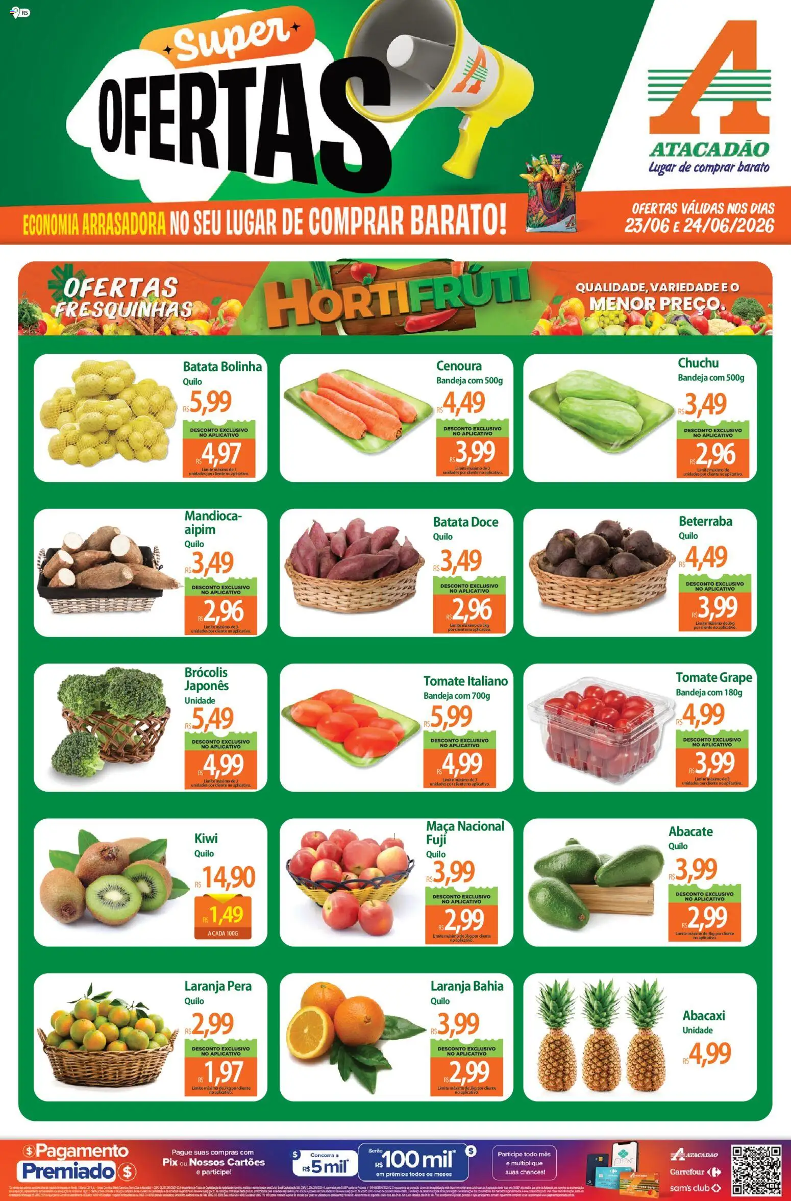 Pré-Visualização do folheto "Atacadão ofertas - RS" da loja Atacadão válido a partir de 23/06/2026