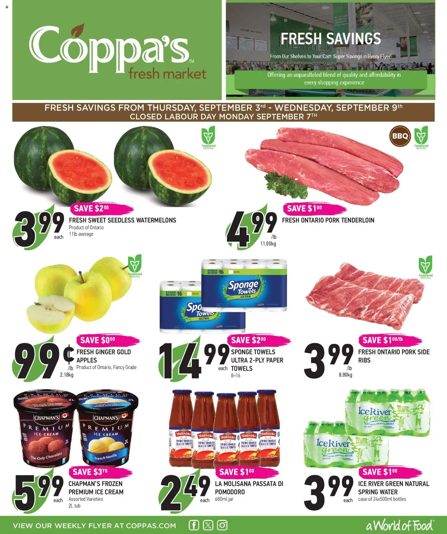 Preview of leaflet Coppas Fresh Market weekly flyer / circulaire from shop Coppas Fresh Market is valid from Sep 03, 2026