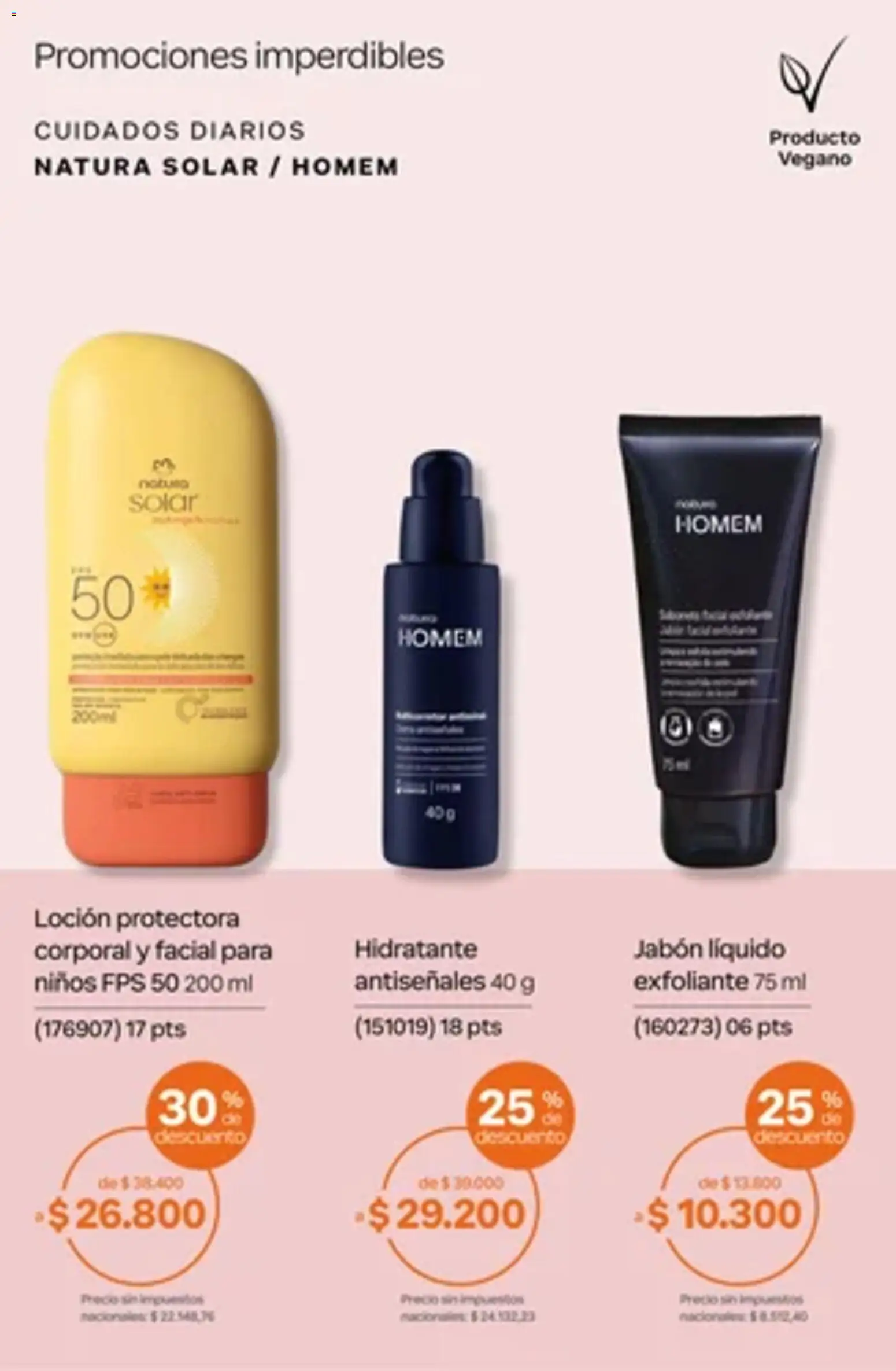 Vista previa del folleto de la tienda Natura válido desde el 01/10/2026 - Diarios, Jabón, Jabón líquido, Exfoliante, Loción