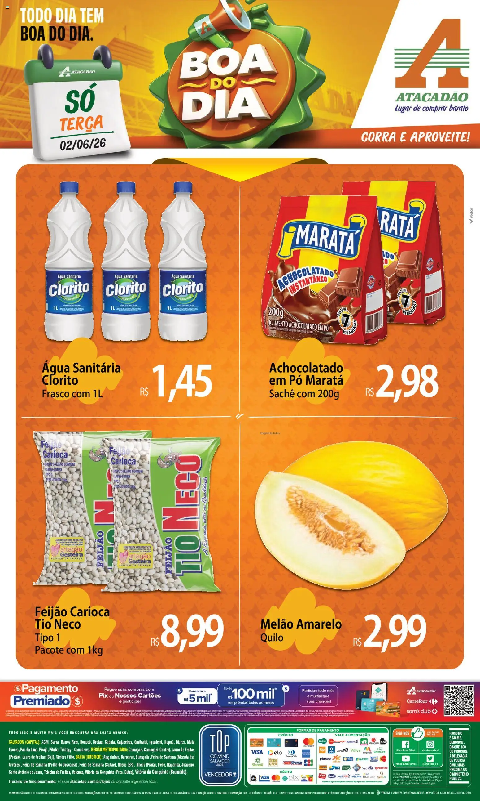 Pré-Visualização do folheto "Atacadão ofertas - BA" da loja Atacadão válido a partir de 02/06/2026