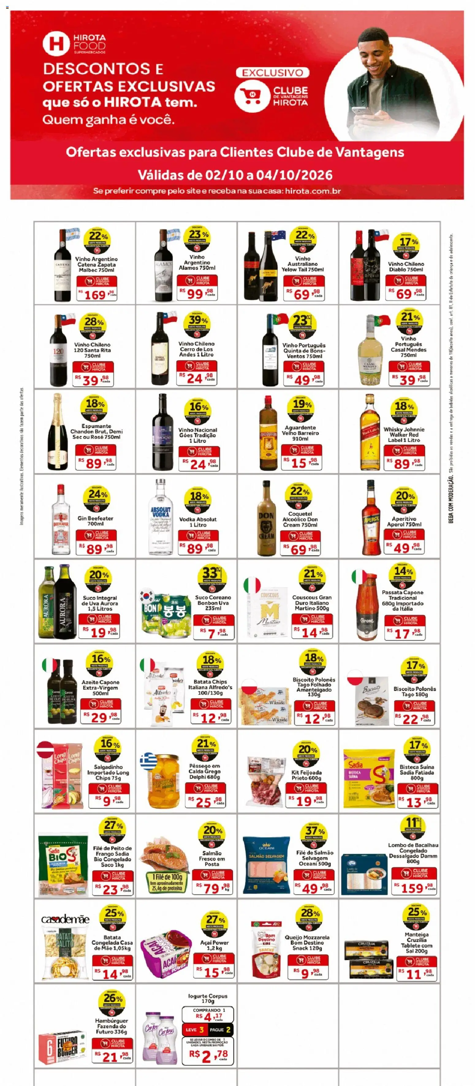 Pré-Visualização do folheto "Hirota Food ofertas Cliente Clube de Vantagens" da loja Hirota Food válido a partir de 02/10/2026