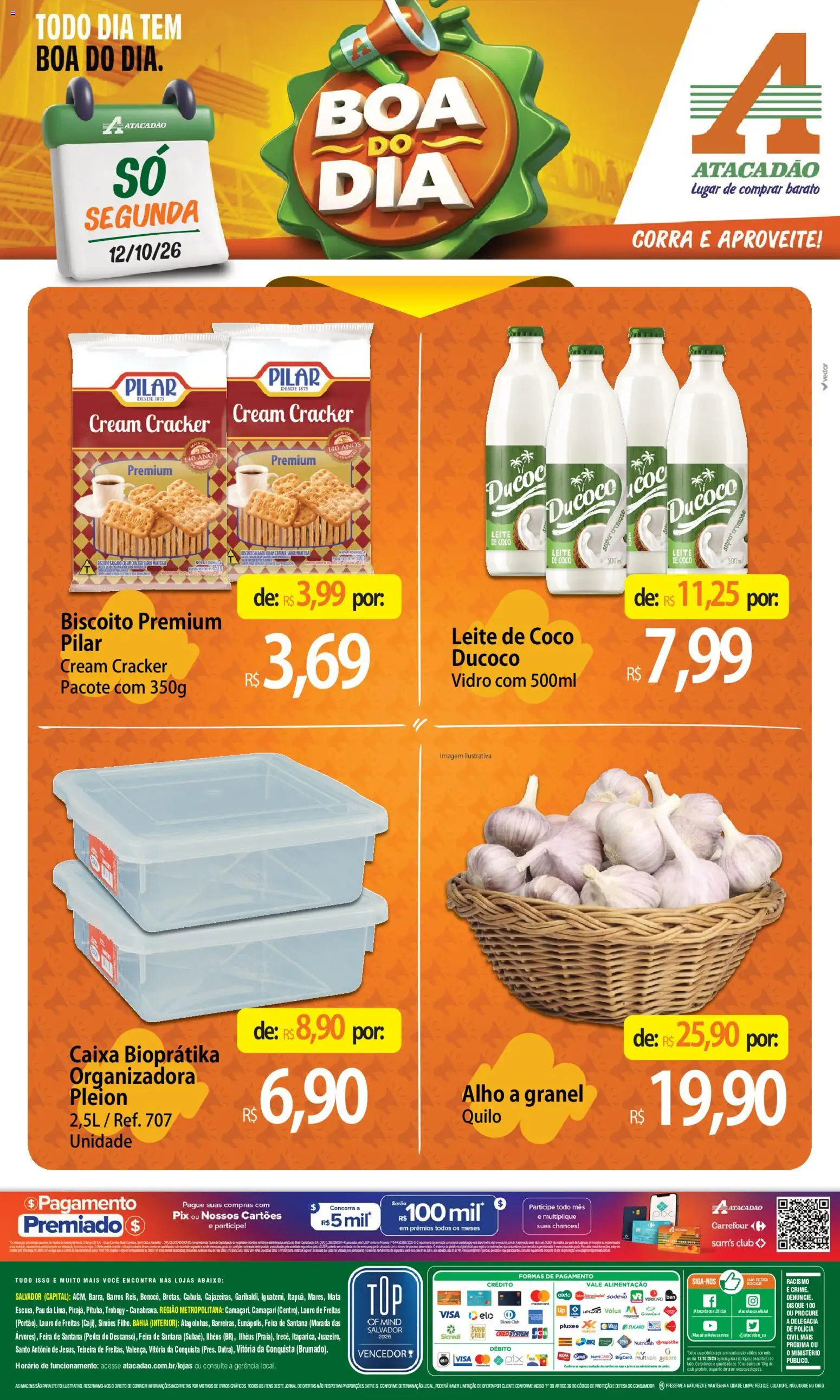Pré-Visualização do folheto "Atacadão ofertas - BA" da loja Atacadão válido a partir de 12/10/2026