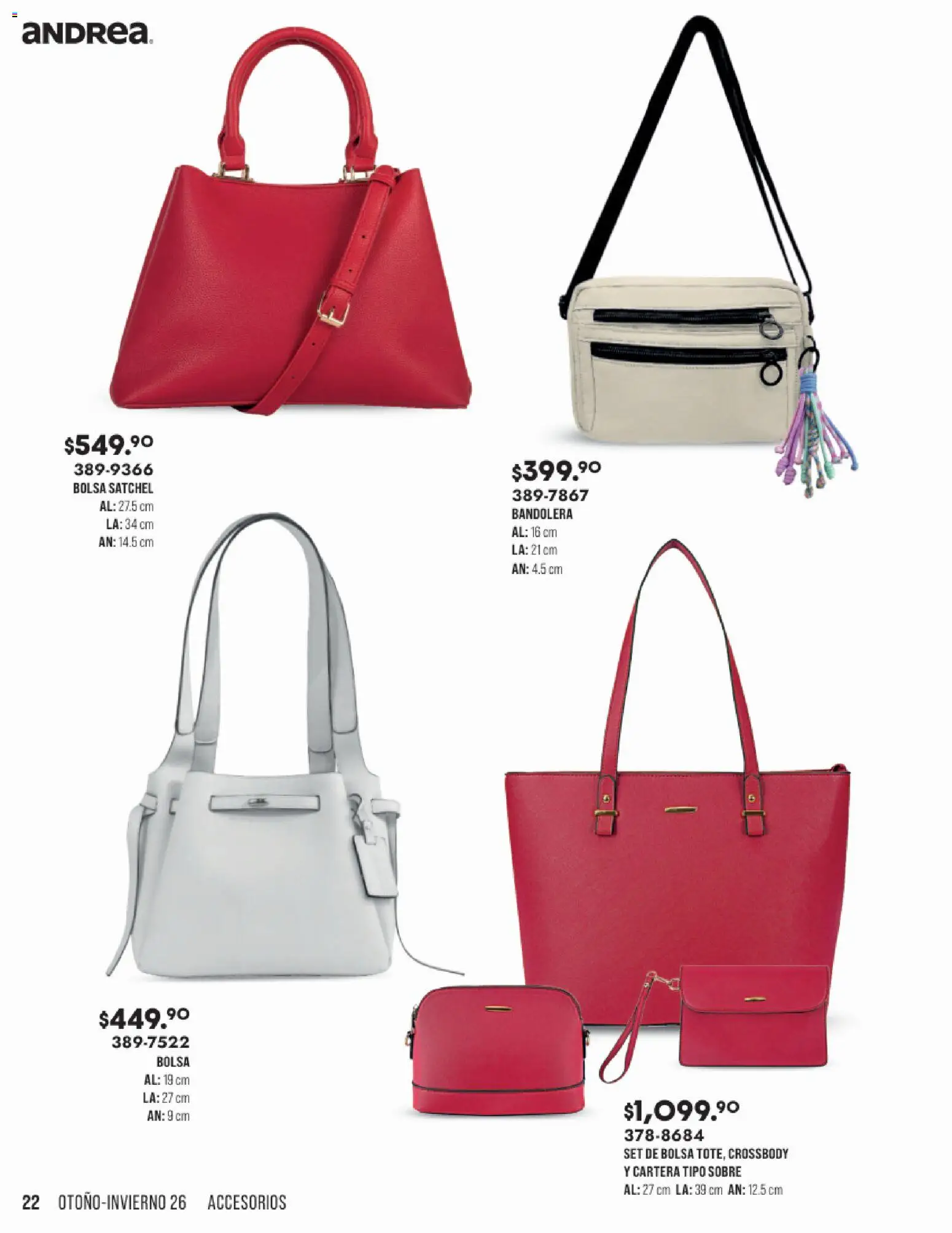 Vista previa las ofertas de la tienda Andrea - Andrea catálogo Accesorios para todos desde el 23/08/2026 