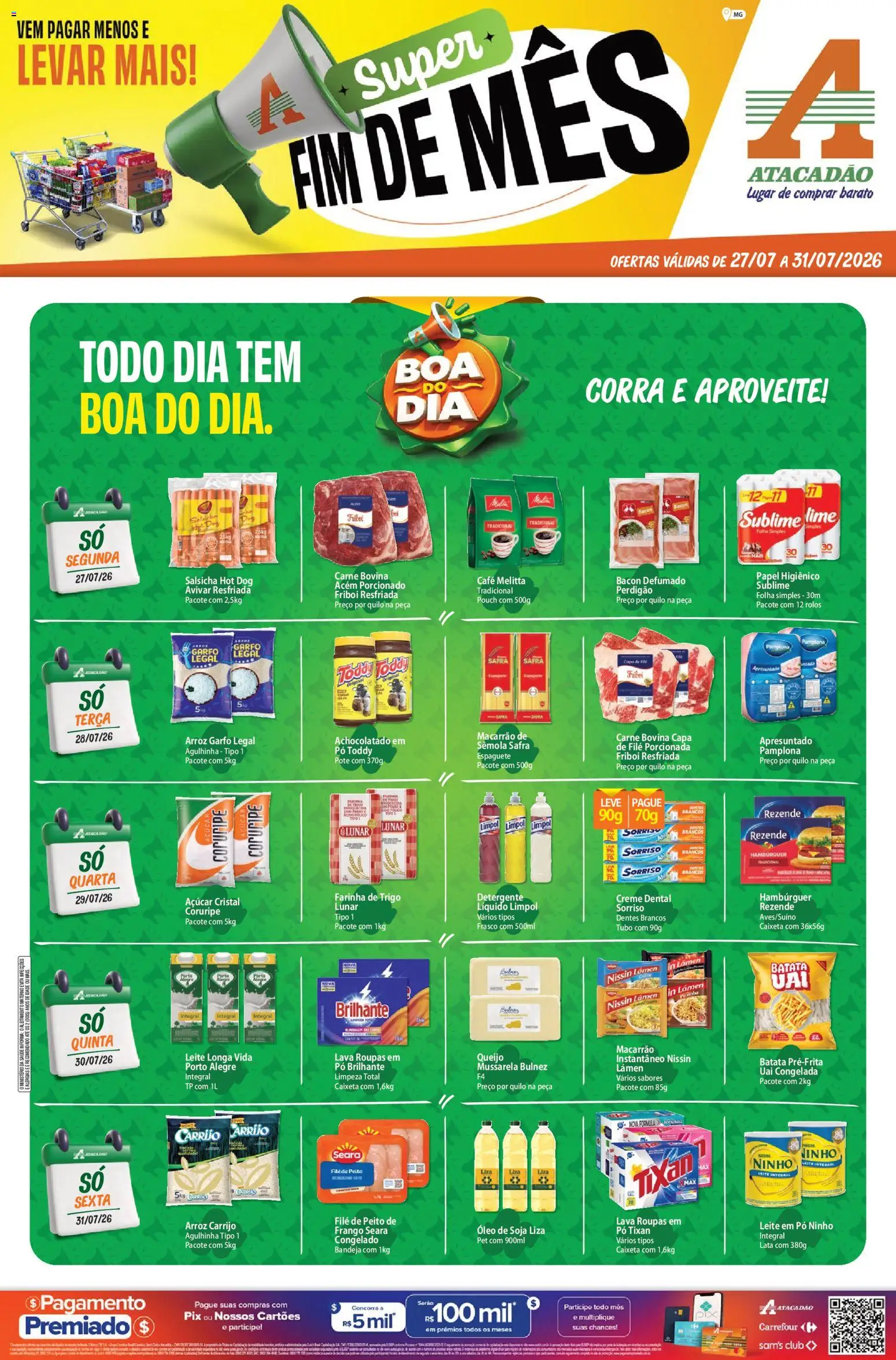 Pré-Visualização do folheto "Atacadão ofertas - MG" da loja Atacadão válido a partir de 27/07/2026