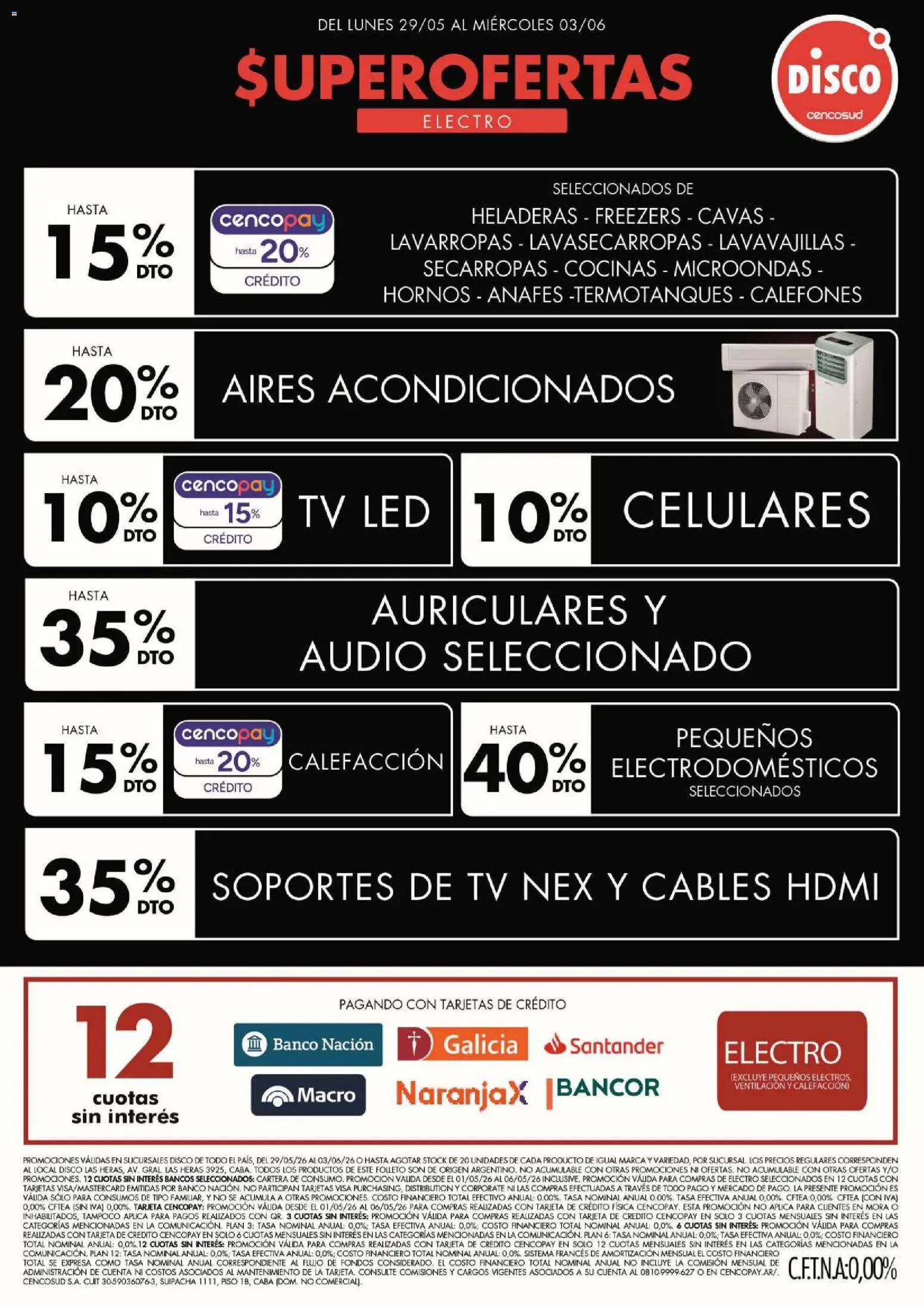 Vista previa del folleto de la tienda Disco válido desde el 28/05/2026 - Disco, Lavarropas, Auriculares, Microondas, Cartera, Lavavajillas, Secarropas, Audio