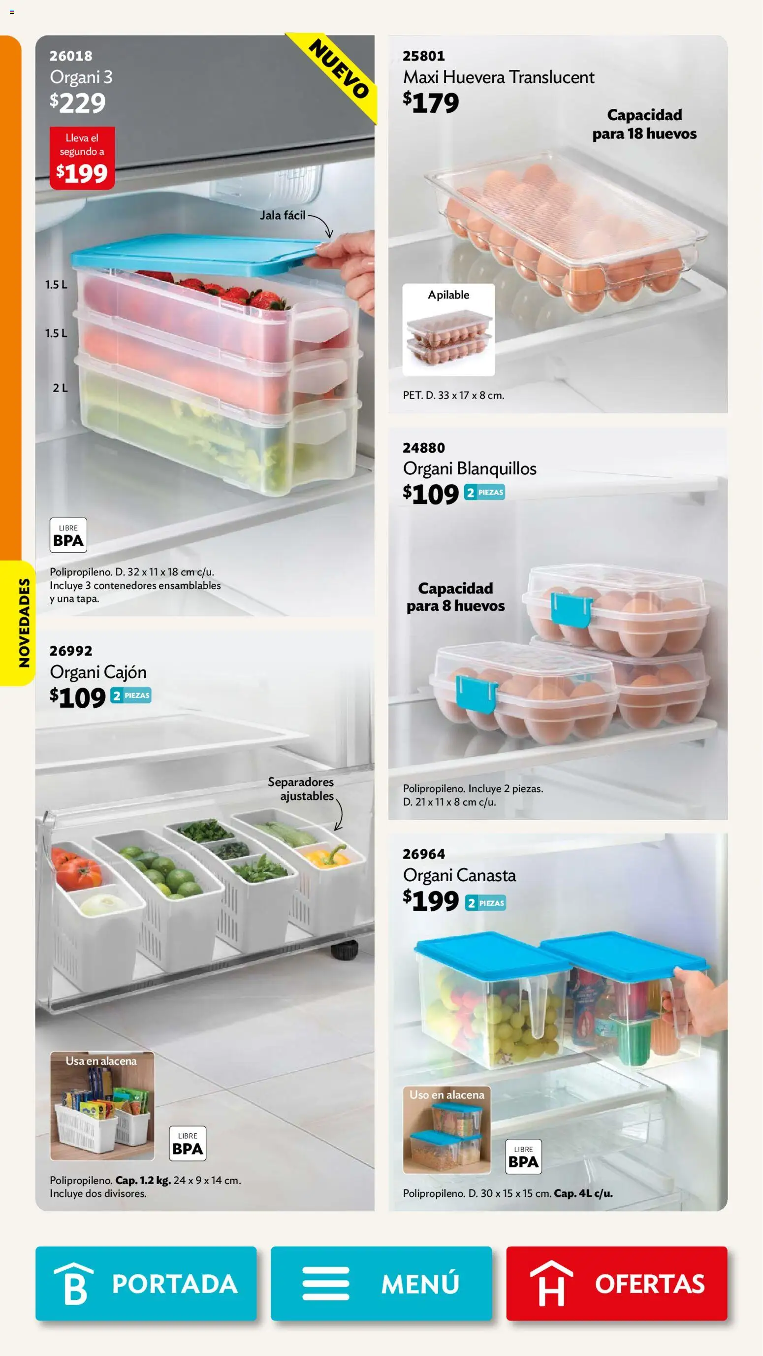 Vista previa las ofertas de la tienda Betterware - Betterware campaña 10 2026 desde el 28/09/2026 - Alacena, Huevos, Canasta