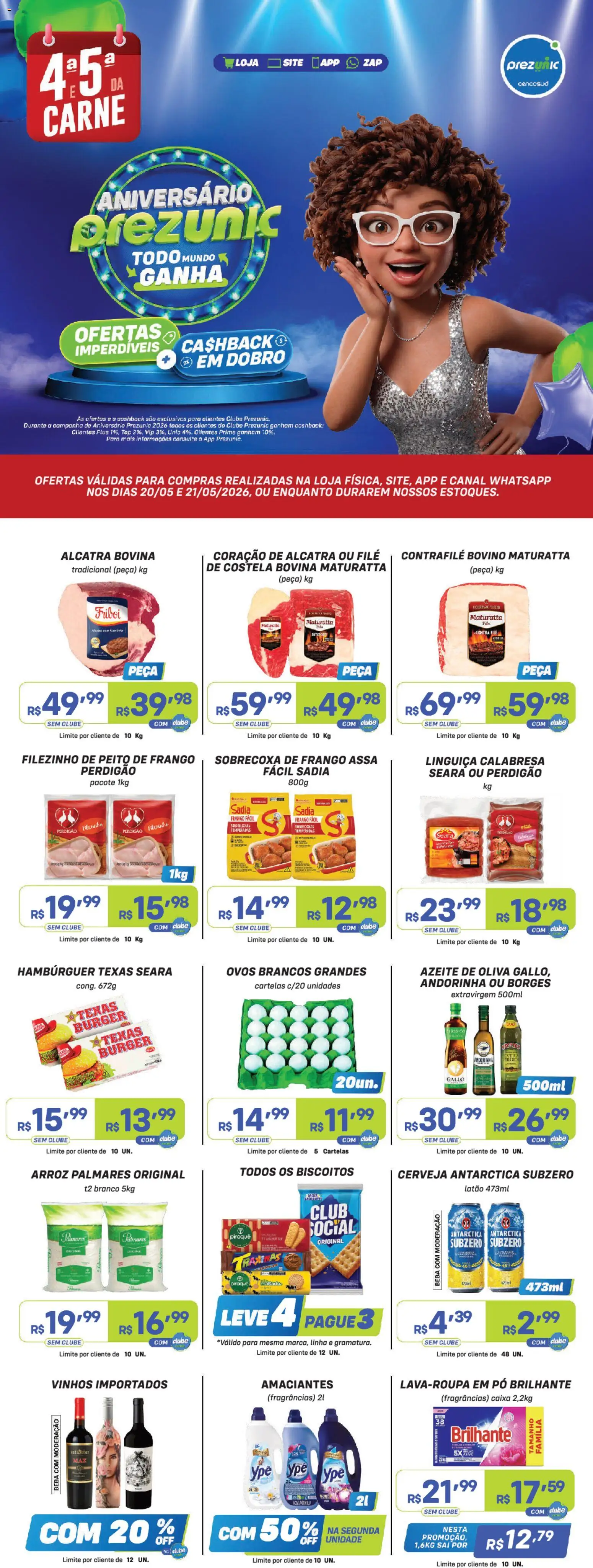 Pré-Visualização do folheto "Prezunic ofertas" da loja Prezunic válido a partir de 20/05/2026