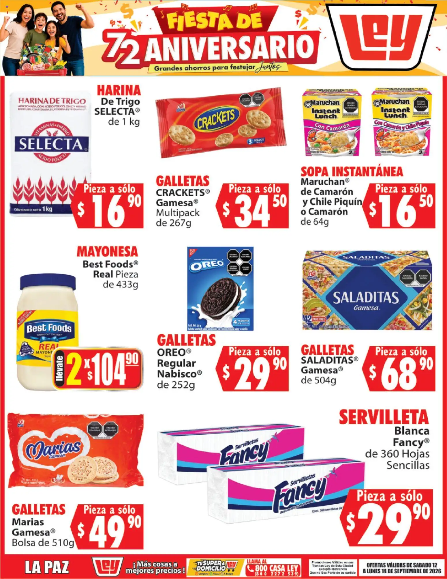 Vista previa las ofertas de la tienda Casa Ley - Casa Ley folleto Fiesta de 72 aniversario desde el 12/09/2026 