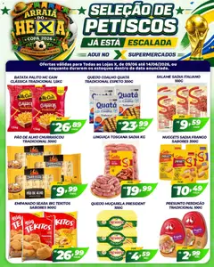 Pré-Visualização do folheto "X Supermercados ofertas Petiscos" da loja X Supermercados válido a partir de 09/06/2026